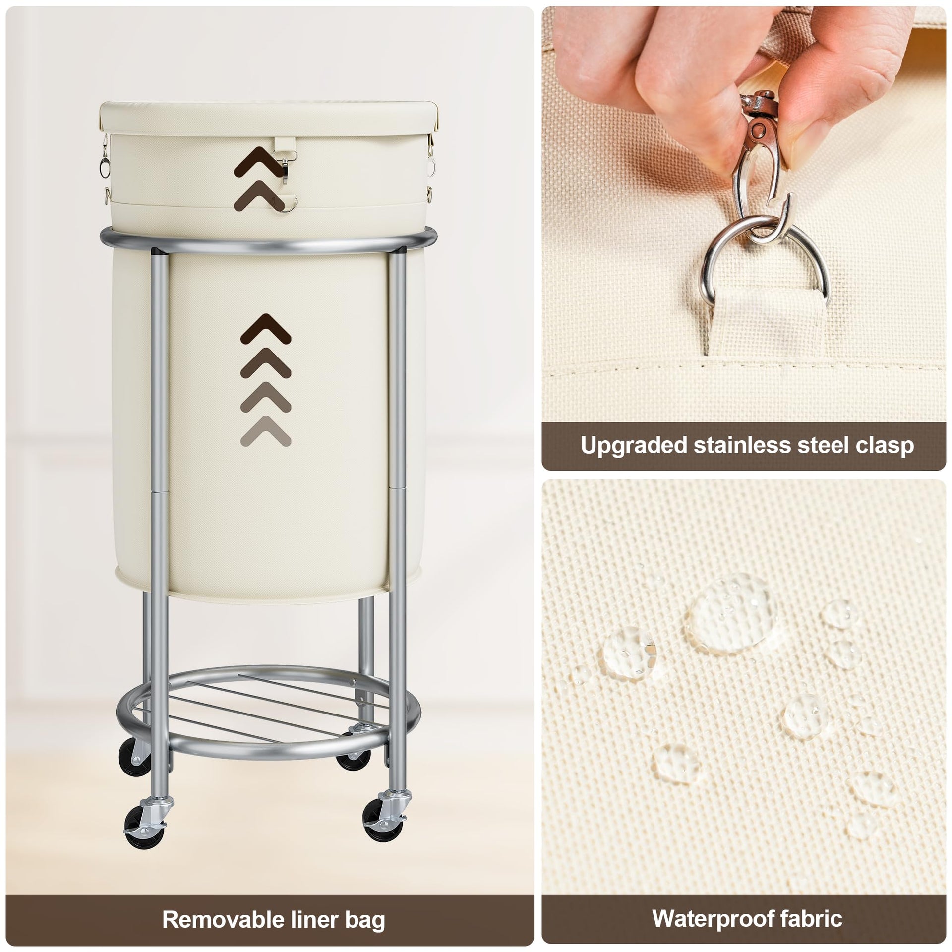 Laundry Basket with Wheels