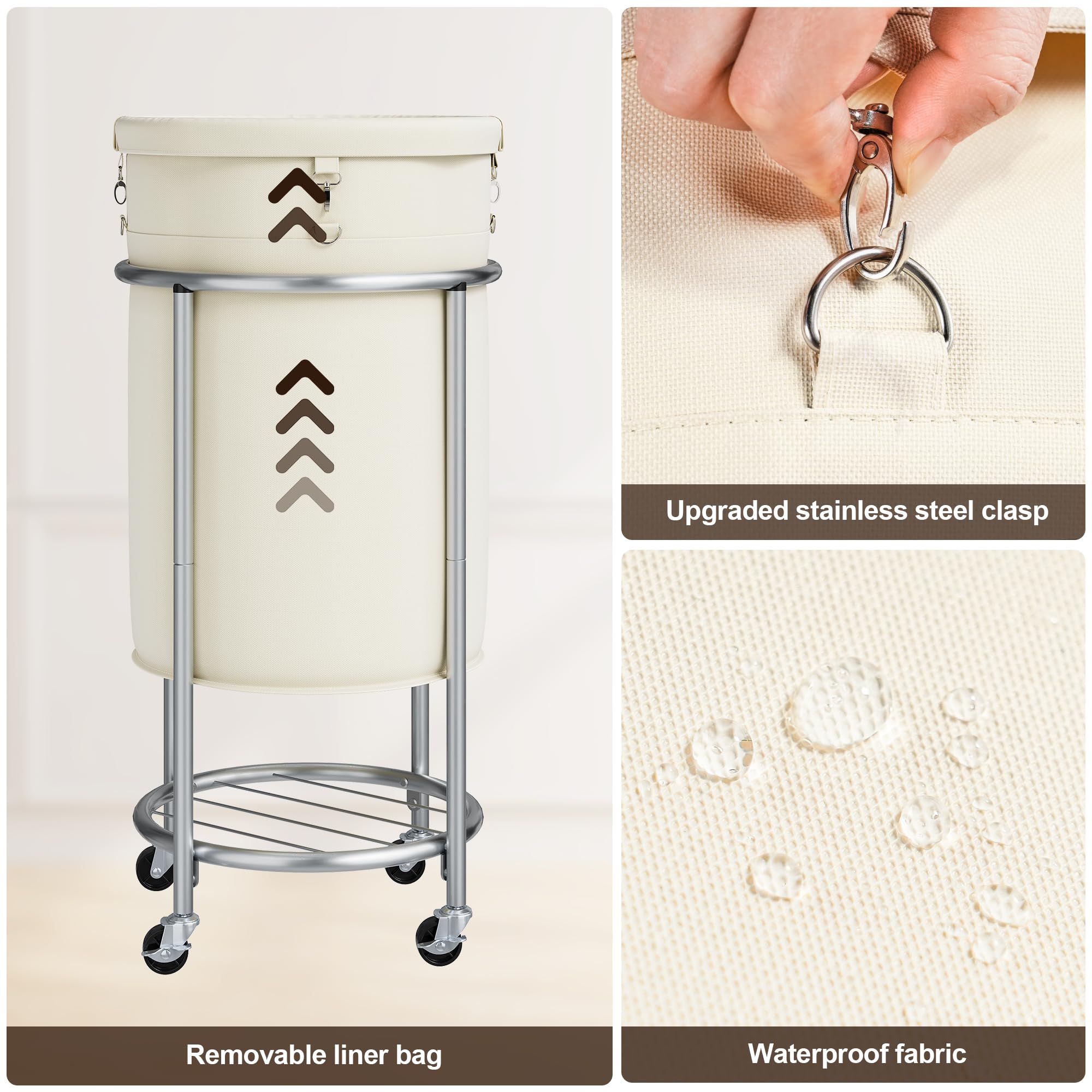 Laundry Basket with Wheels