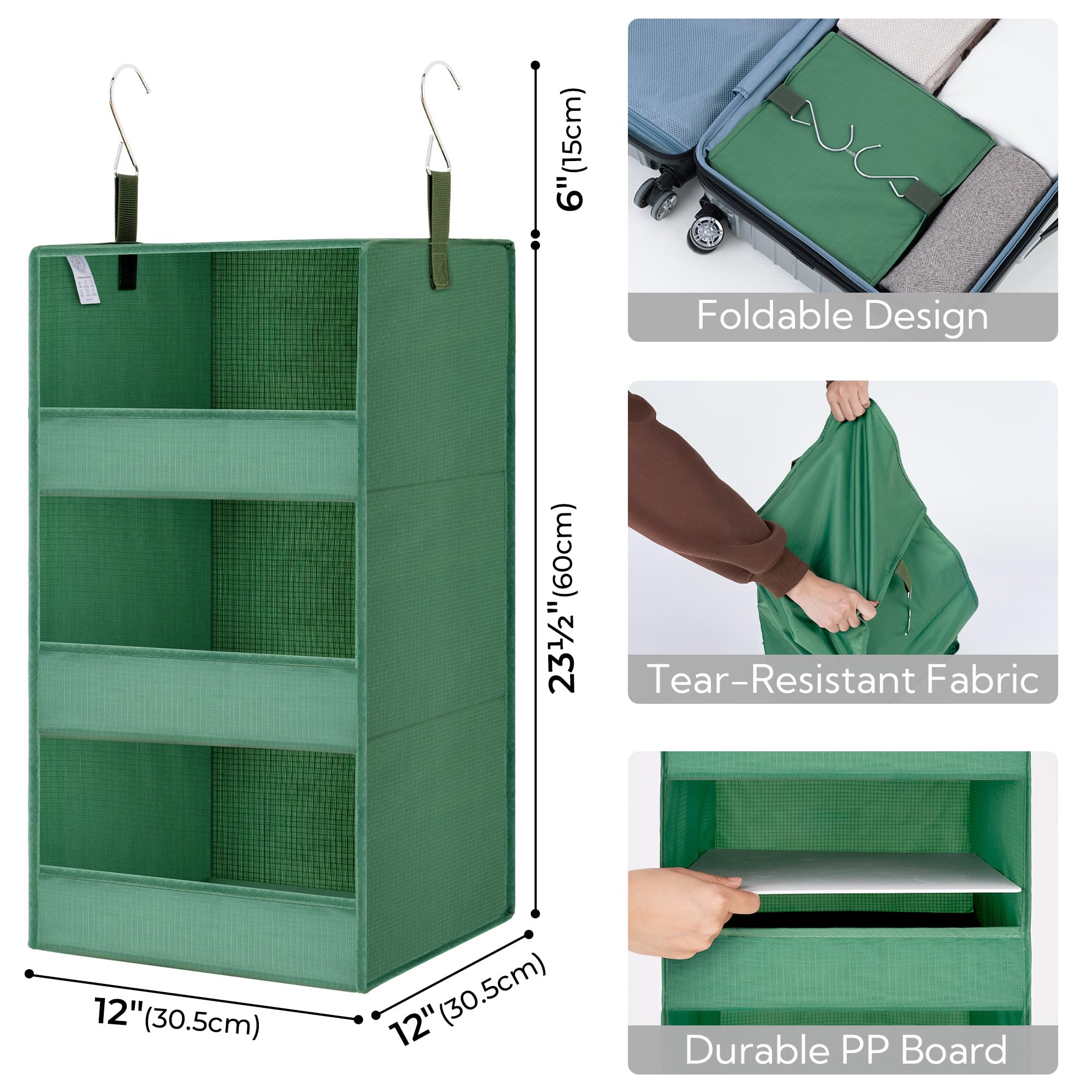 3 Shelf Hanging Closet Organizer