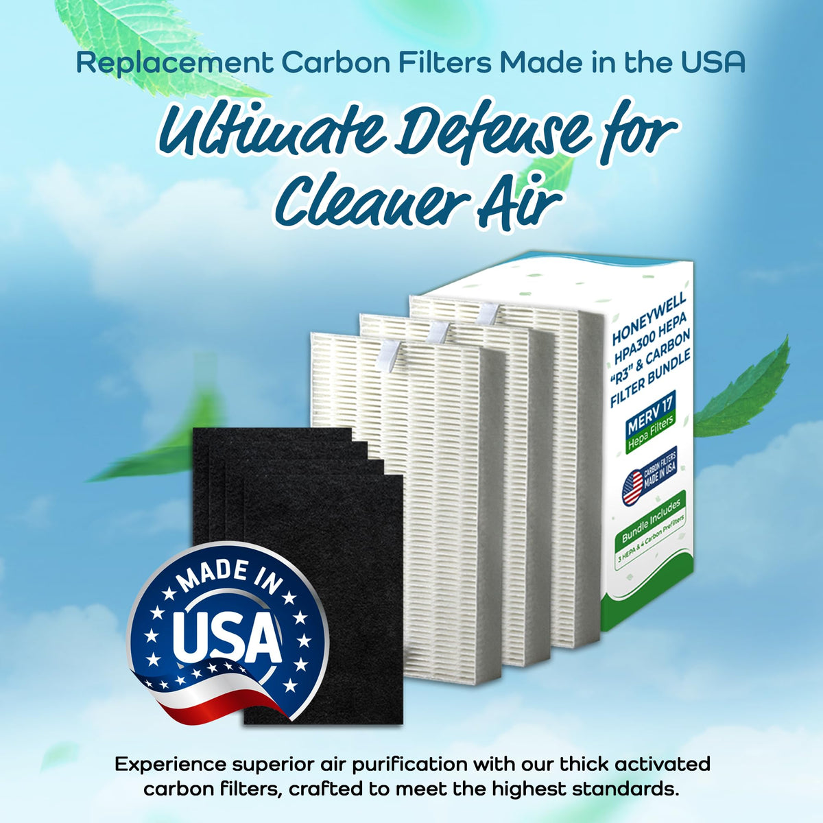 R" Replacement Filters Compatible with Honeywell Air Purifier HPA300 or or HRF