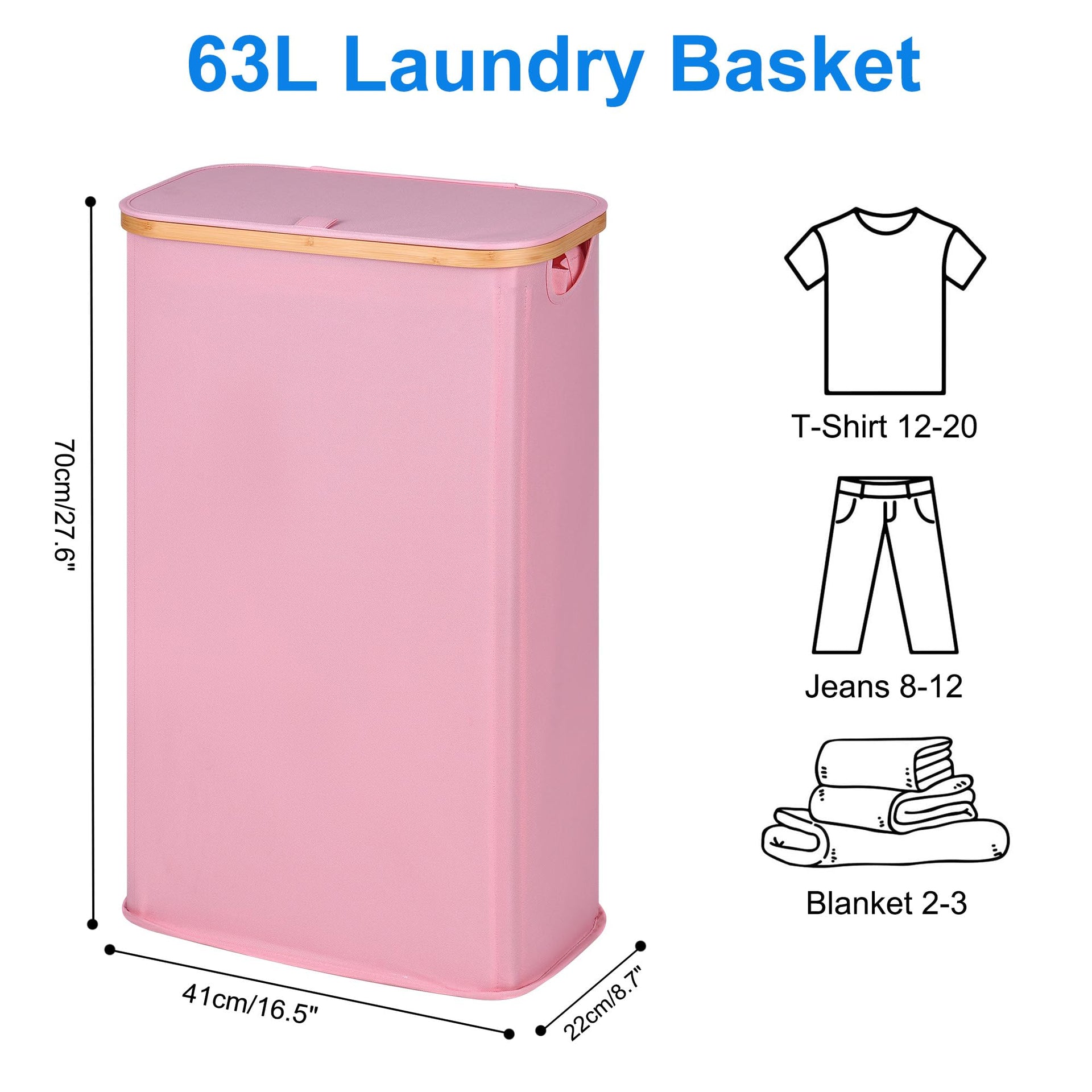 Slim Laundry Basket with Lid