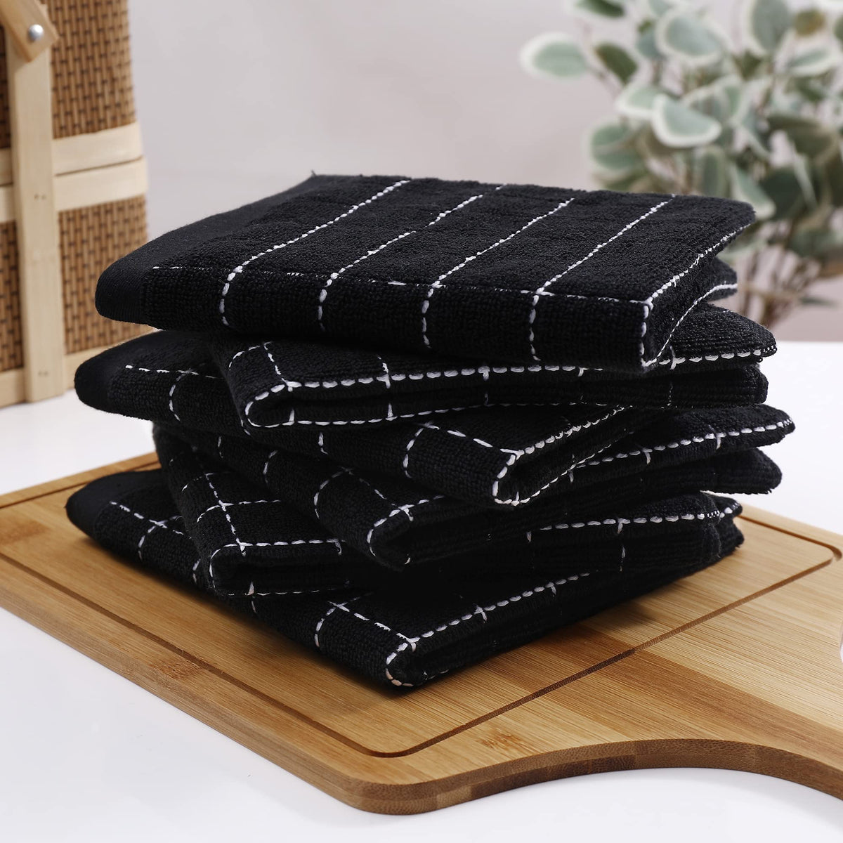 100% Cotton Terry Kitchen Dish Cloths (12 Count)