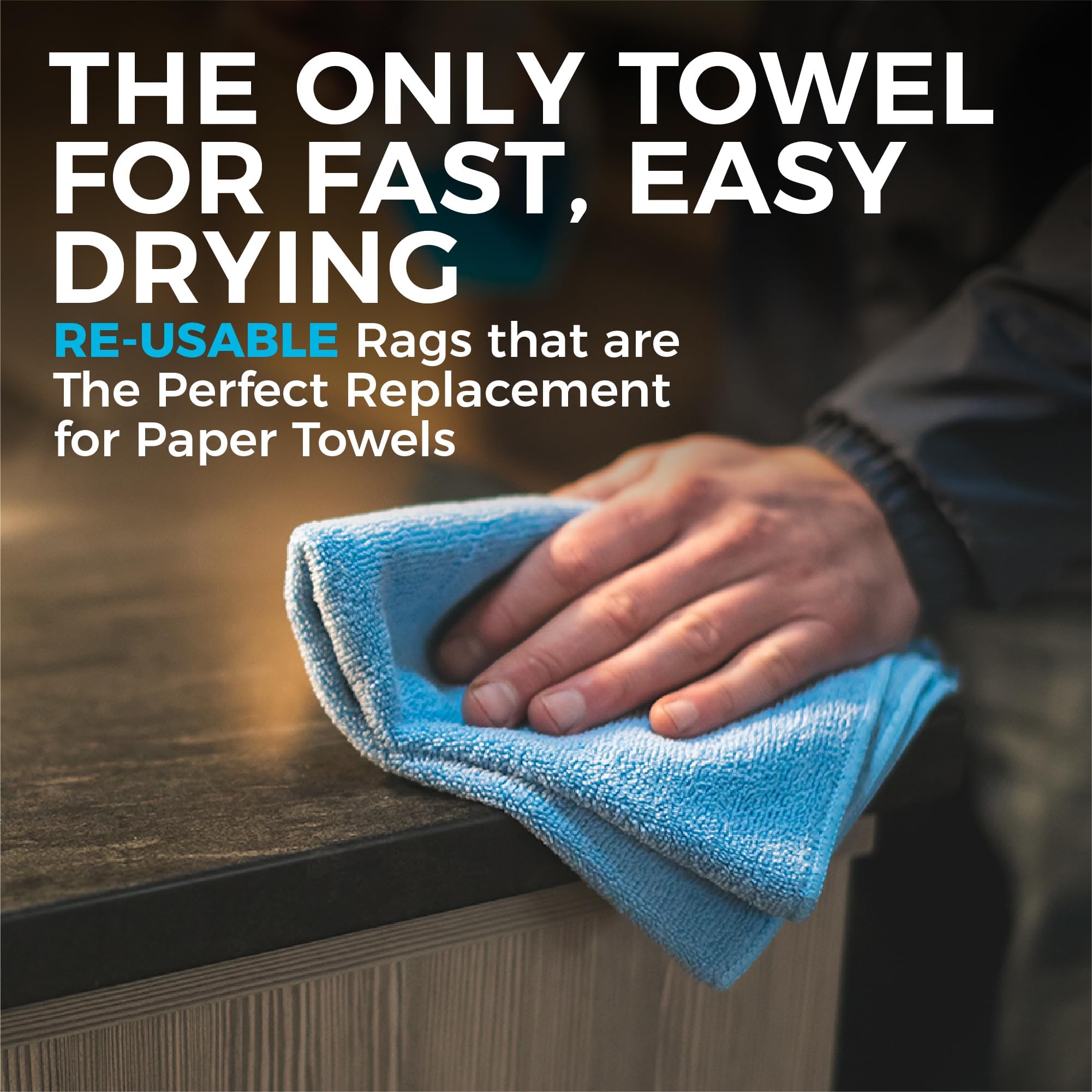 All Purpose Microfiber Terry Cleaning Towels (12 Count)