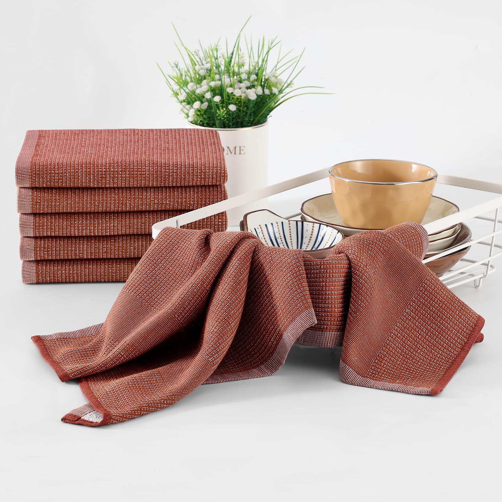 380 GSM Cotton Premium Kitchen Towels 8 Pack (8 Count)