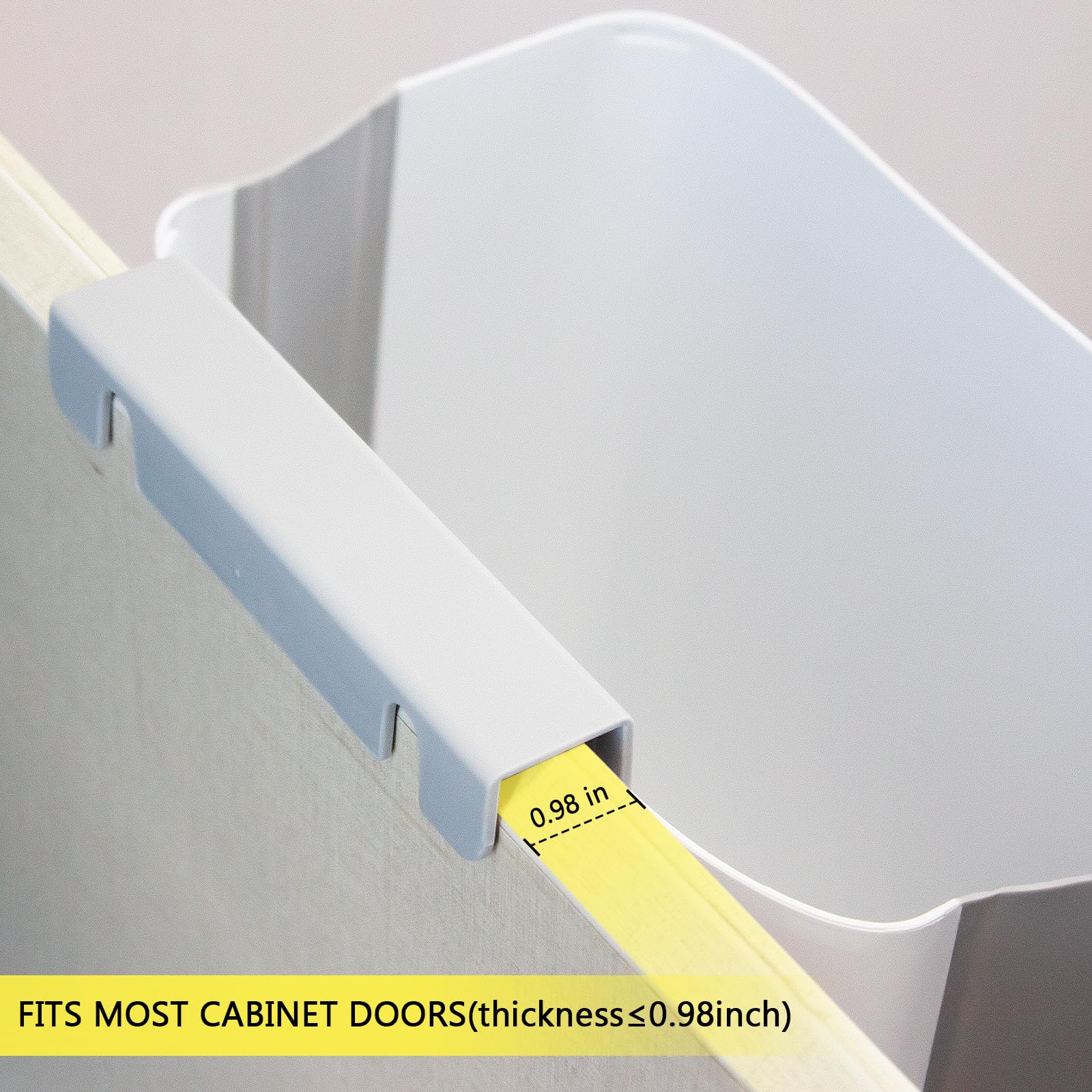 3.2 Gallon Foldable Hanging Trash Can for Cabinet Door