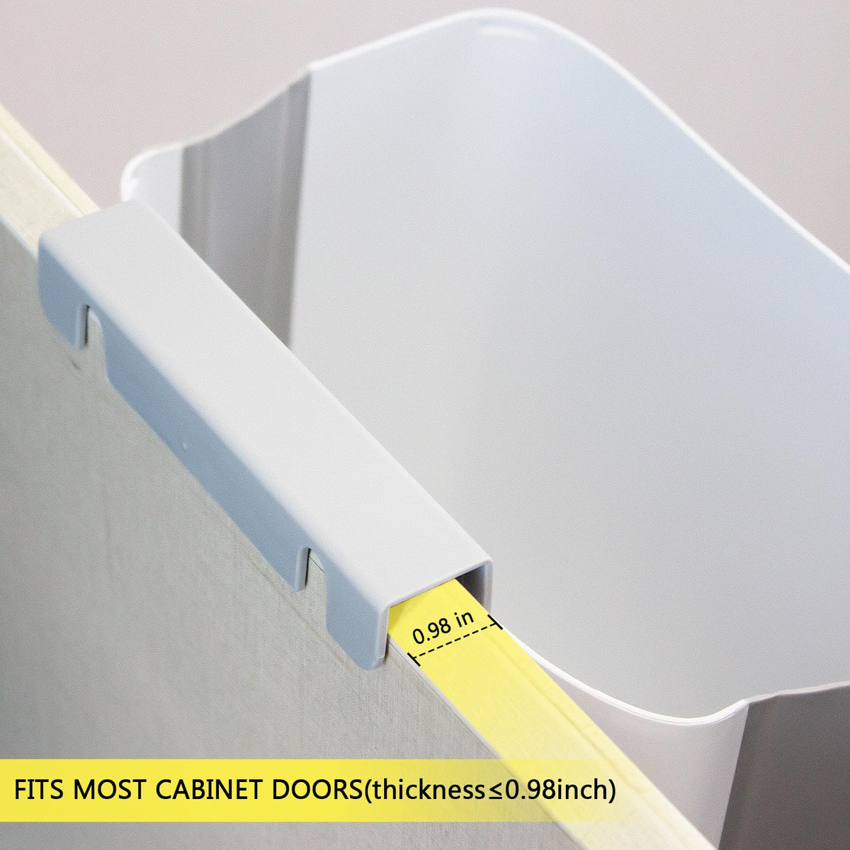 3.2 Gallon Foldable Hanging Trash Can for Cabinet Door