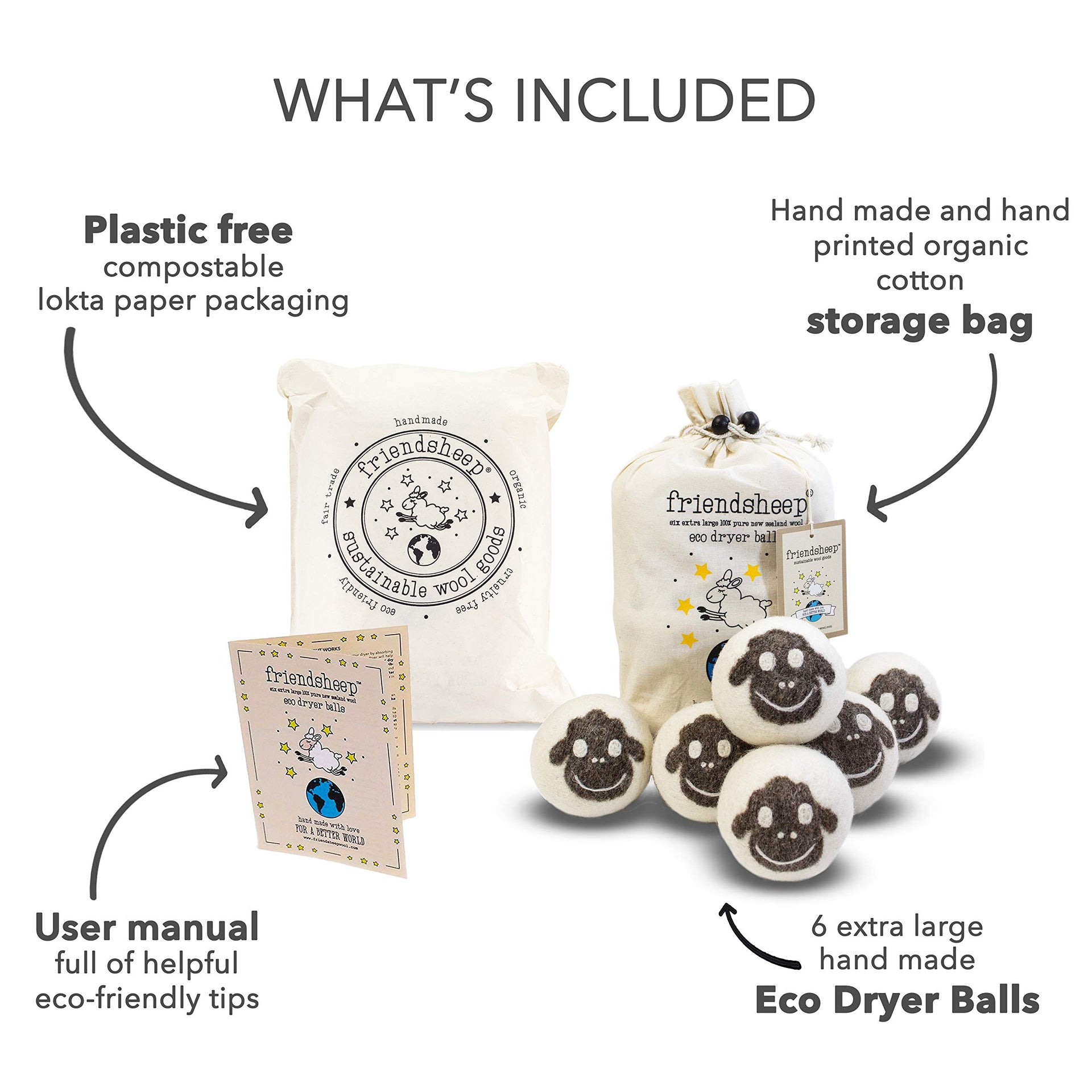 Wool Dryer Balls (6 Count)