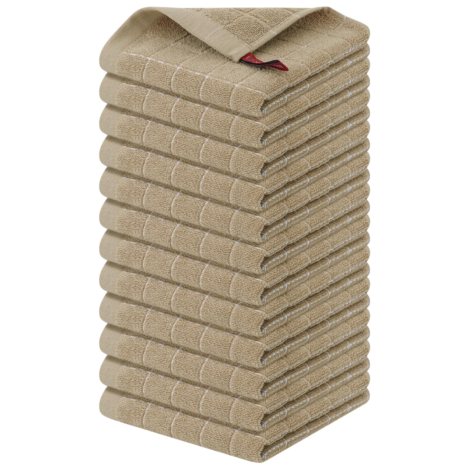 100% Cotton Terry Kitchen Dish Cloths (12 Count)