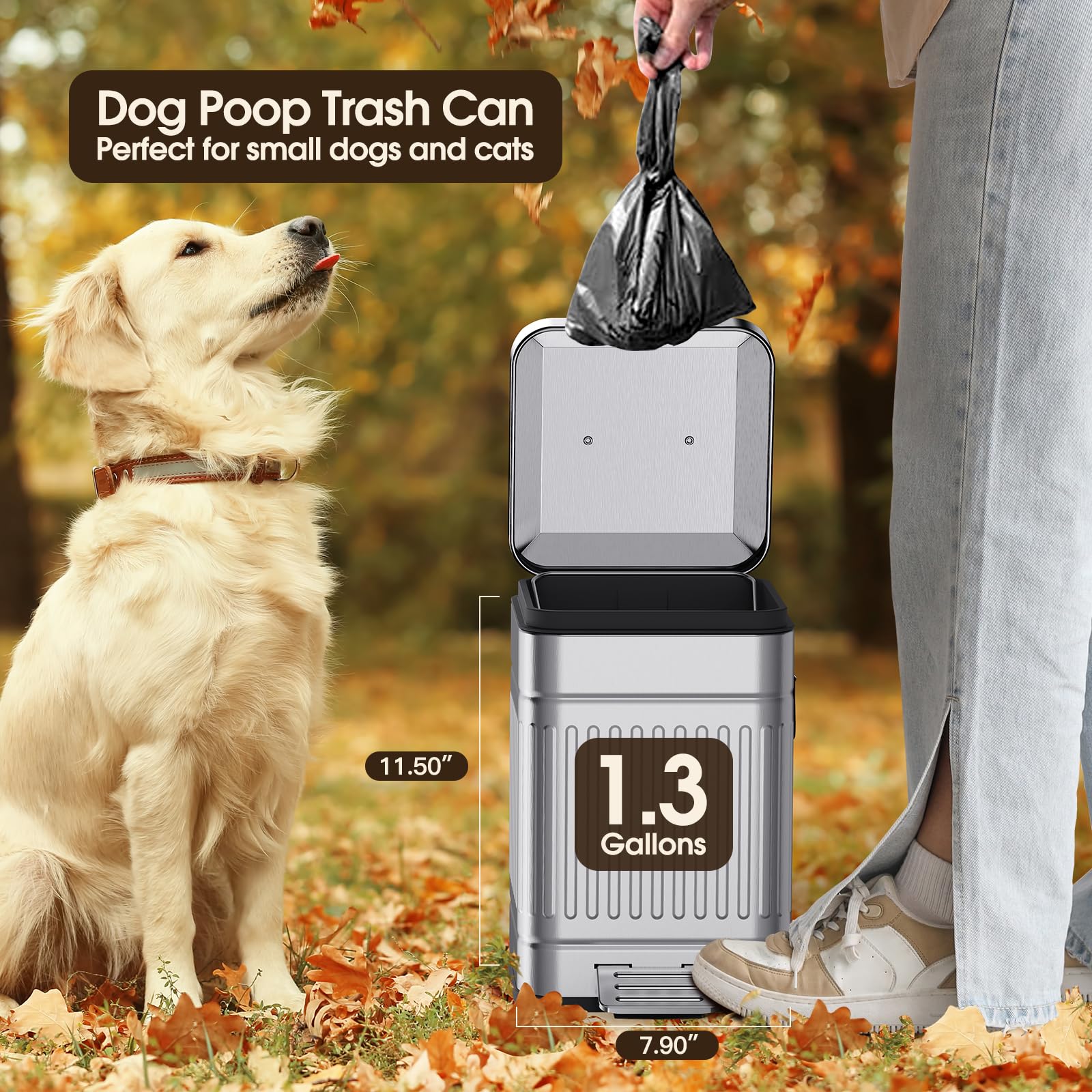 Small Trash Can with Lid