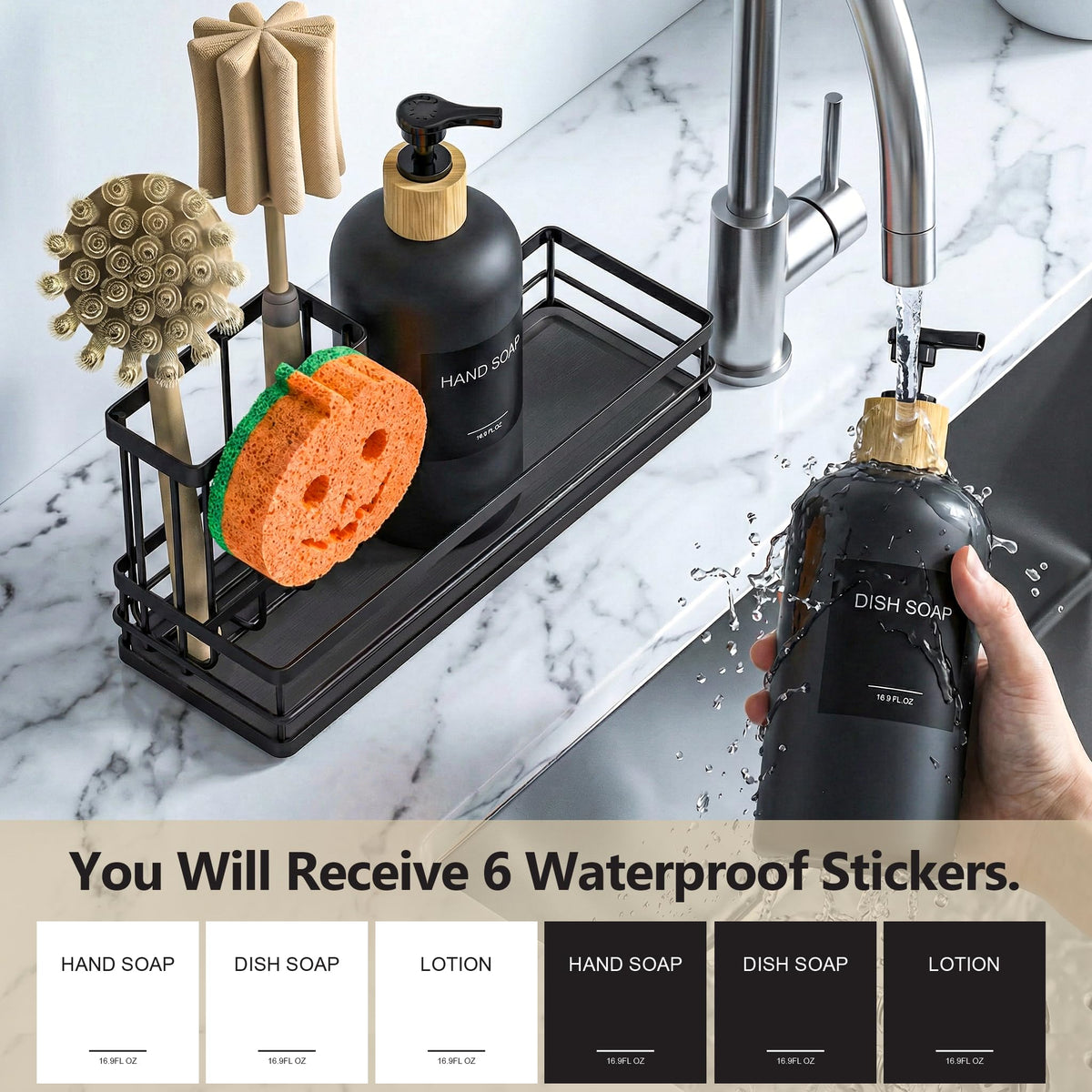 Kitchen Dish Soap Dispenser Set
