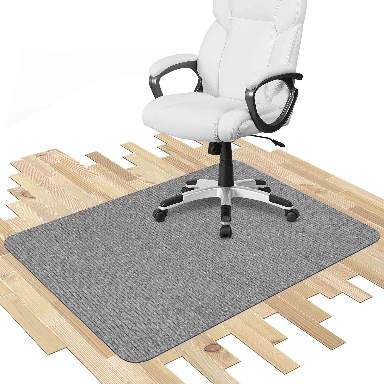 Desk Chair Mat for Hardwood Floor & Tile 55"x35" Office Chair Mat for Rolling Chairs Large Anti