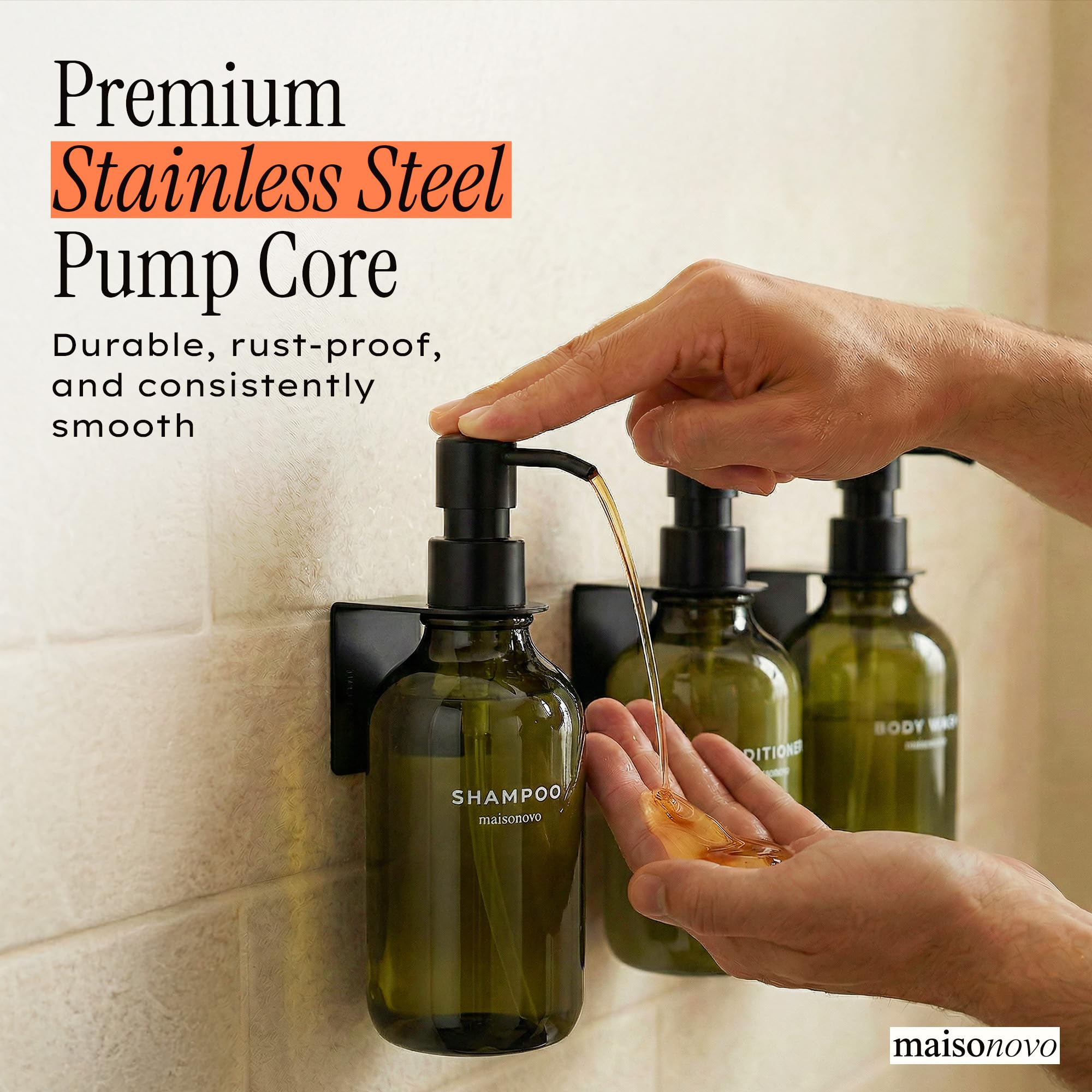 Shampoo and Conditioner Dispenser (3 Count)