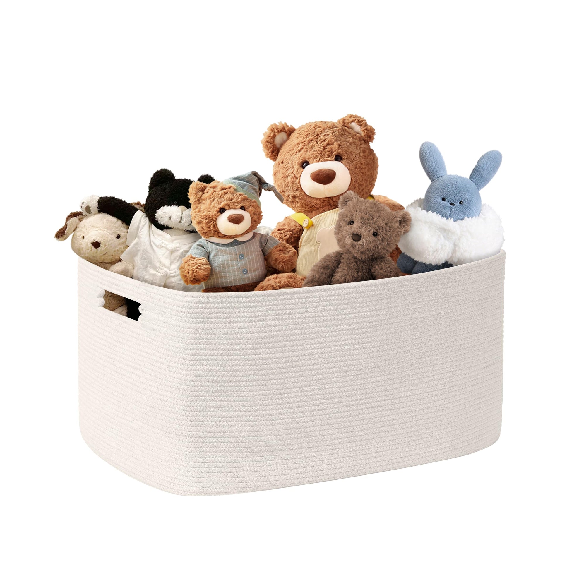 60L Woven Laundry Basket Hamper with Handles