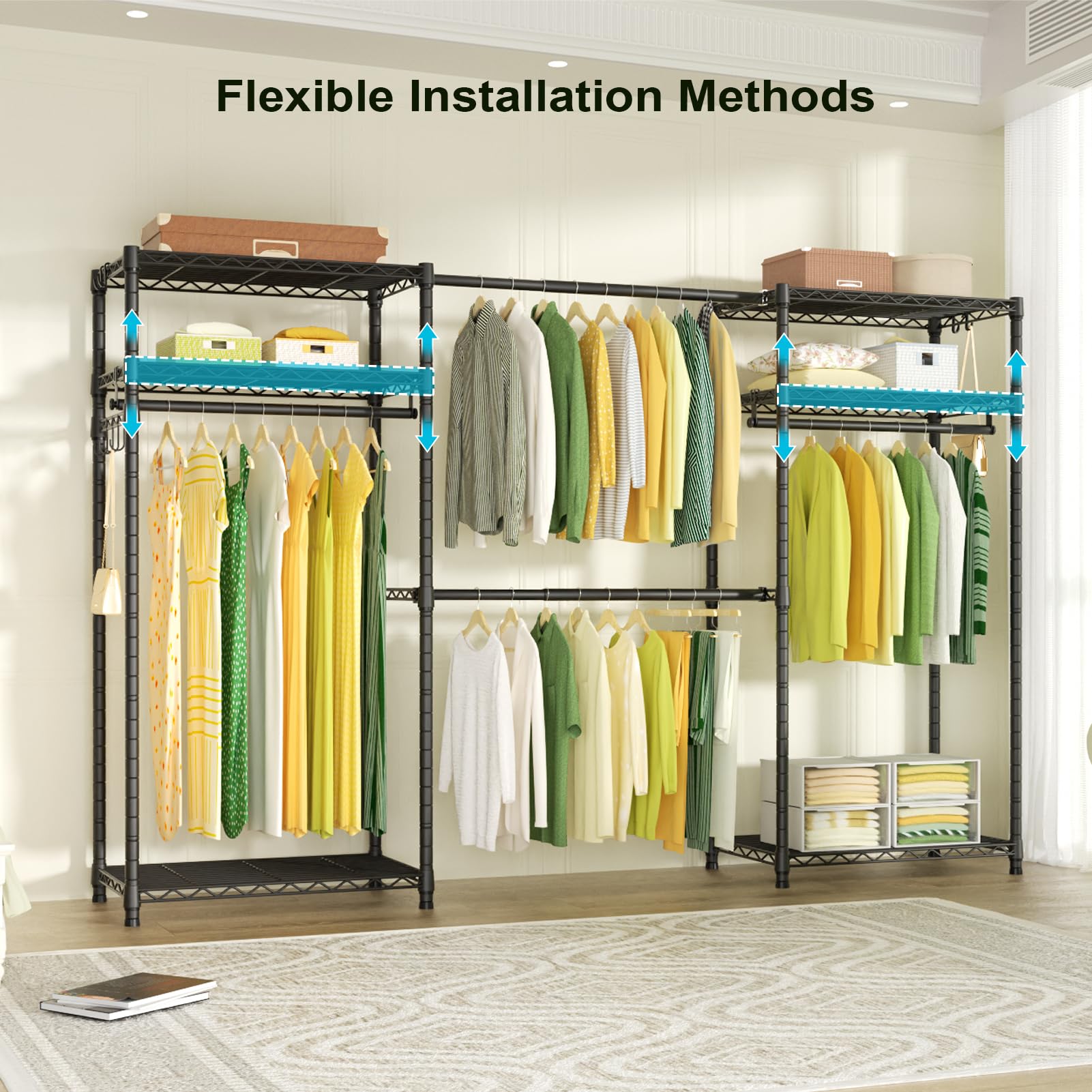 E1 Heavy Duty Closet Garment Rack