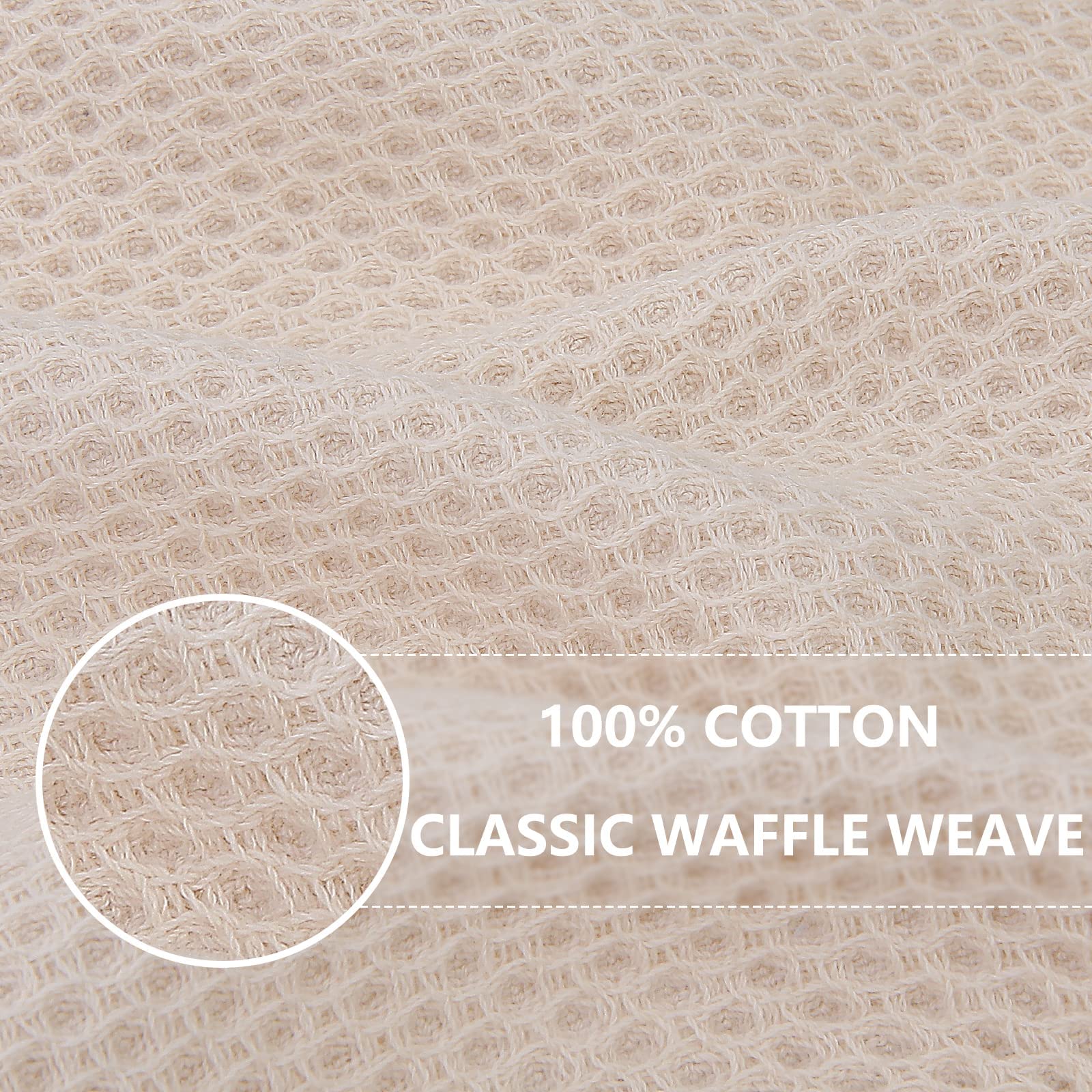100% Cotton Oversized Waffle Weave Kitchen Towels 6 (6 Count)