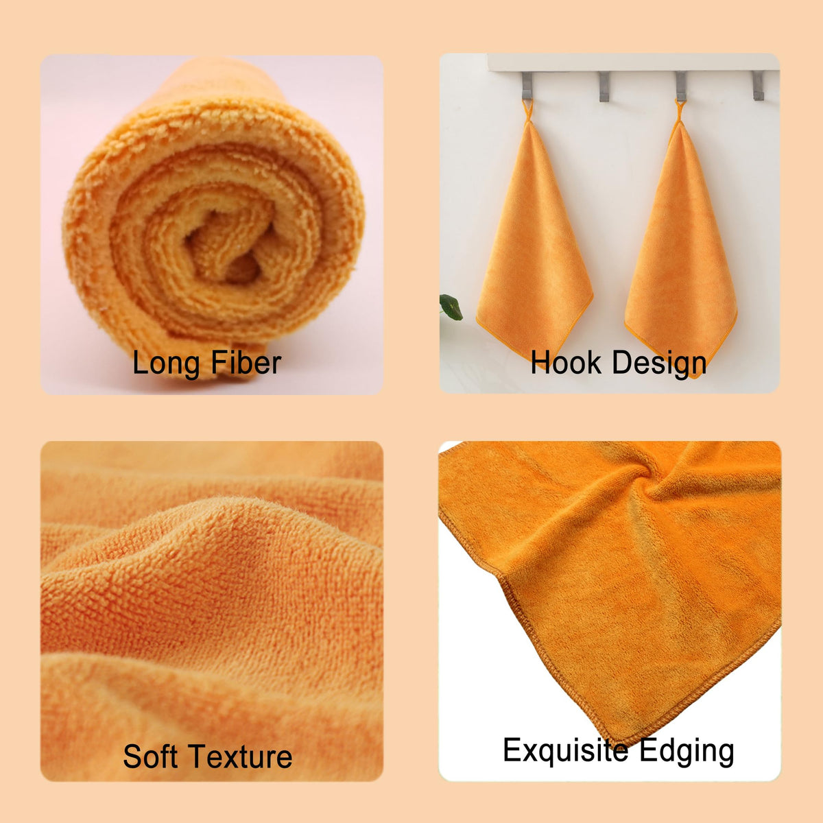Premium Ultra Absorbent Microfiber Cleaning Cloths (8 Count)