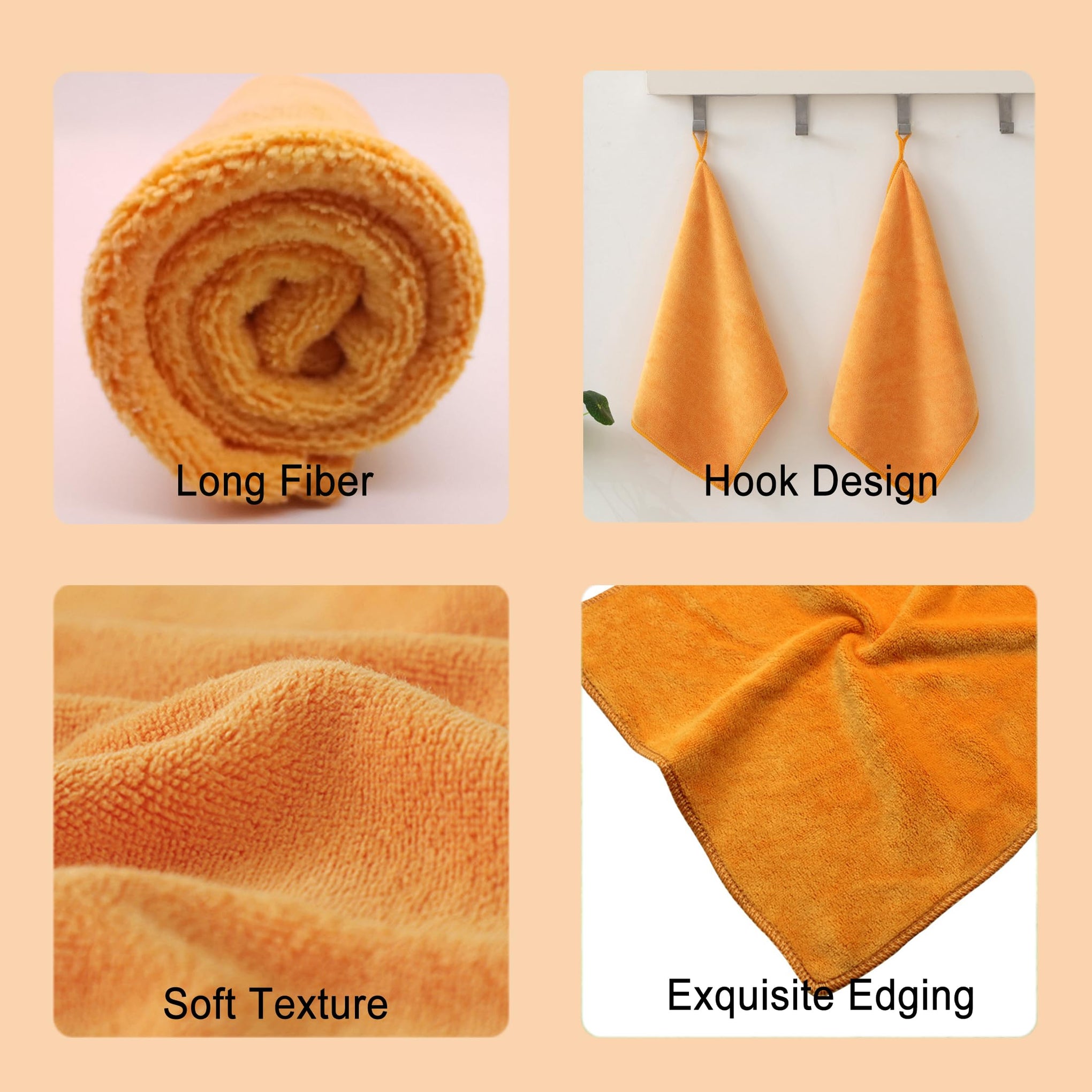 Premium Ultra Absorbent Microfiber Cleaning Cloths (8 Count)