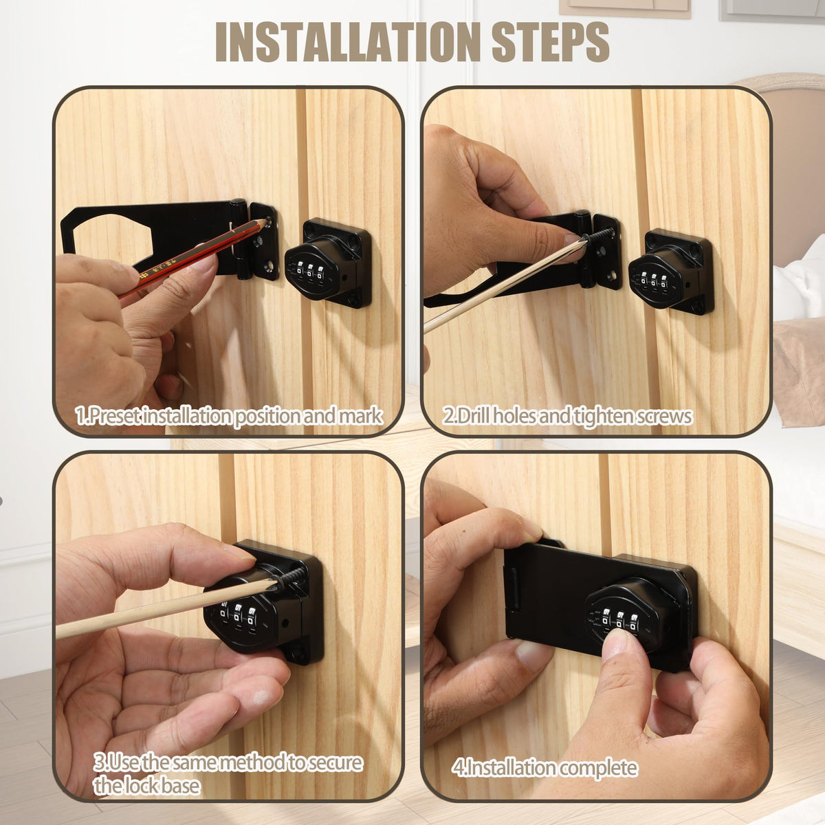 Password Rotary Hasp Locks