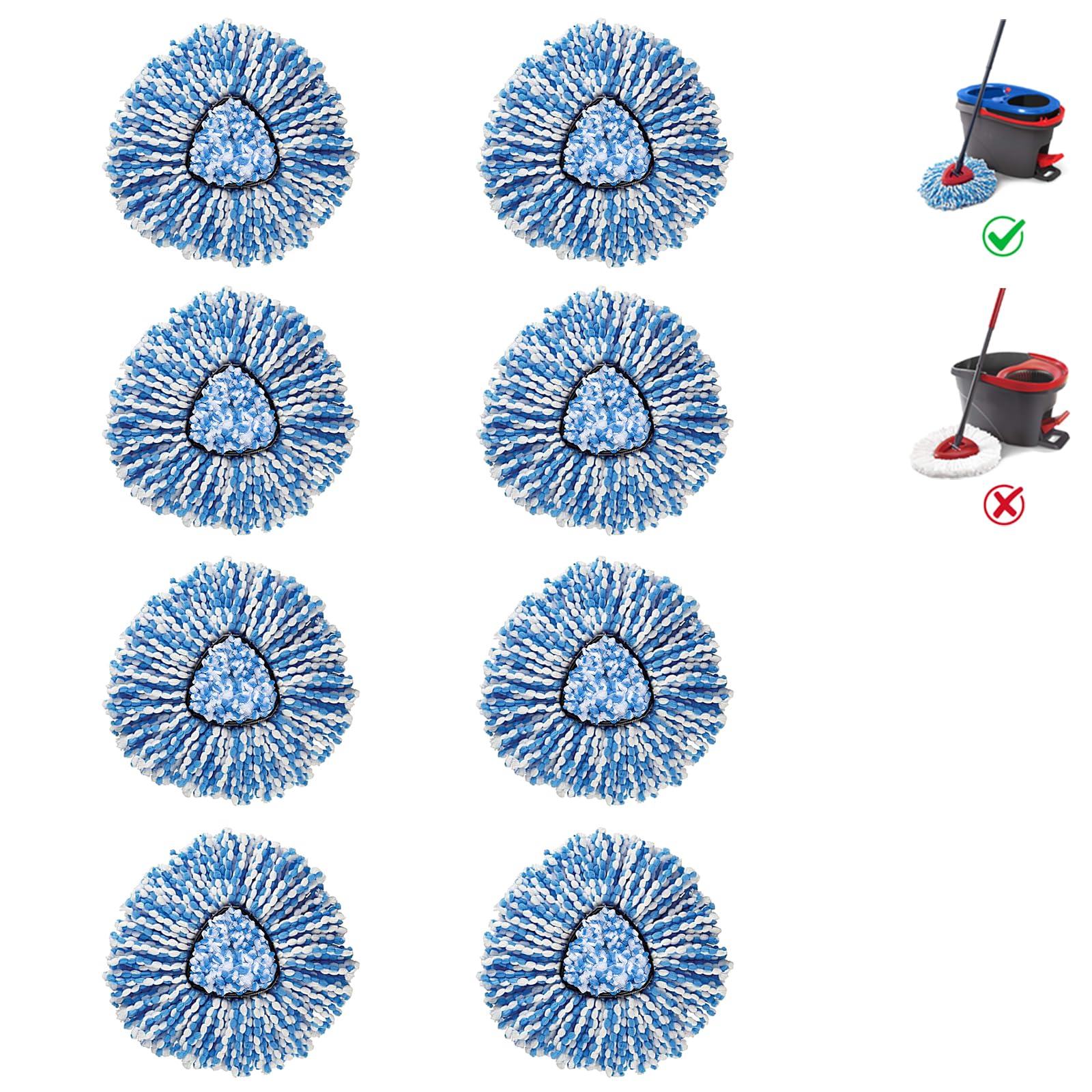 BonusLife 8 Pack Mop Head for O (20 Ounce)