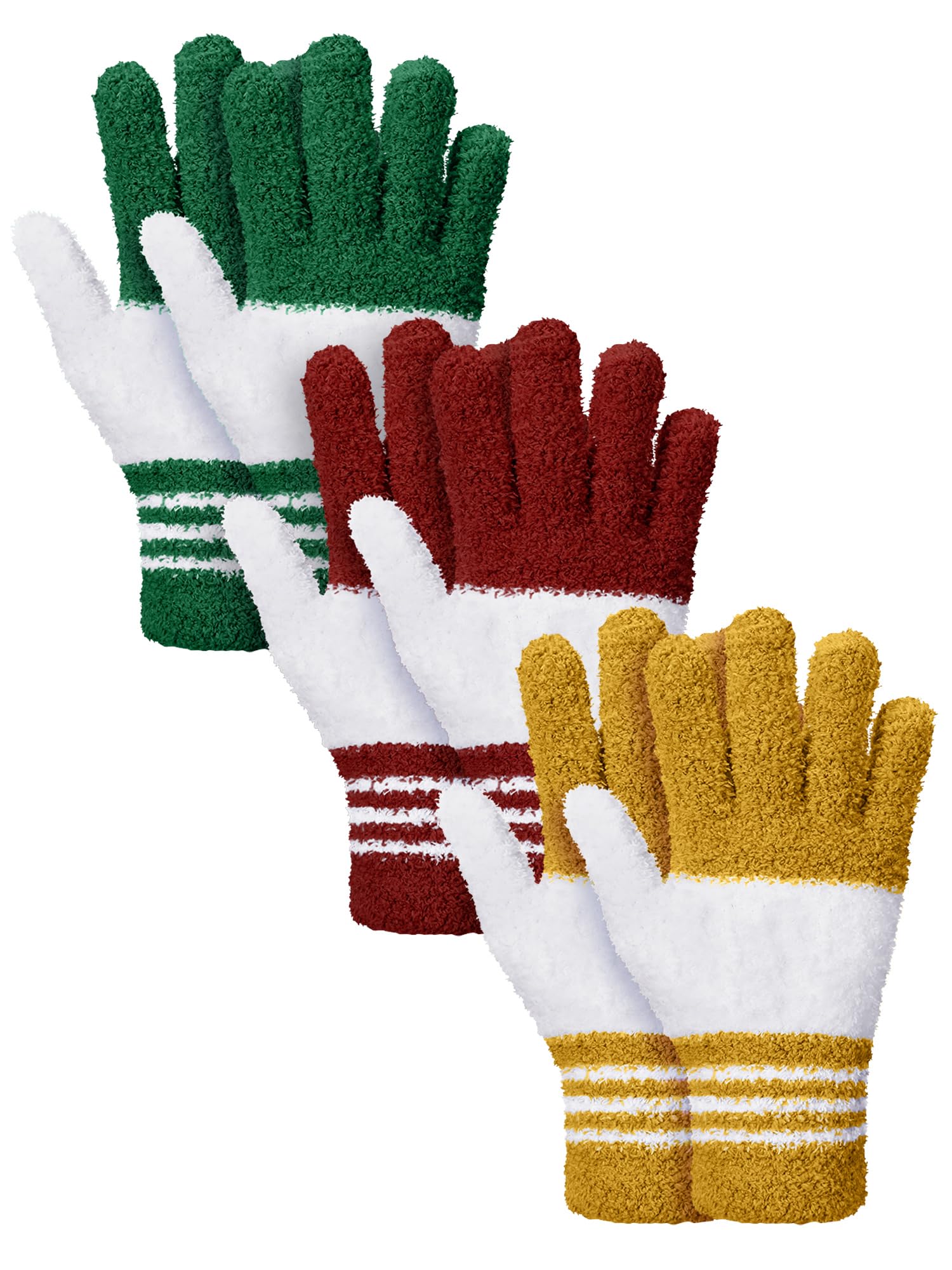 3 Pairs Microfiber Dusting Gloves for Plants Leaf (3 Count)