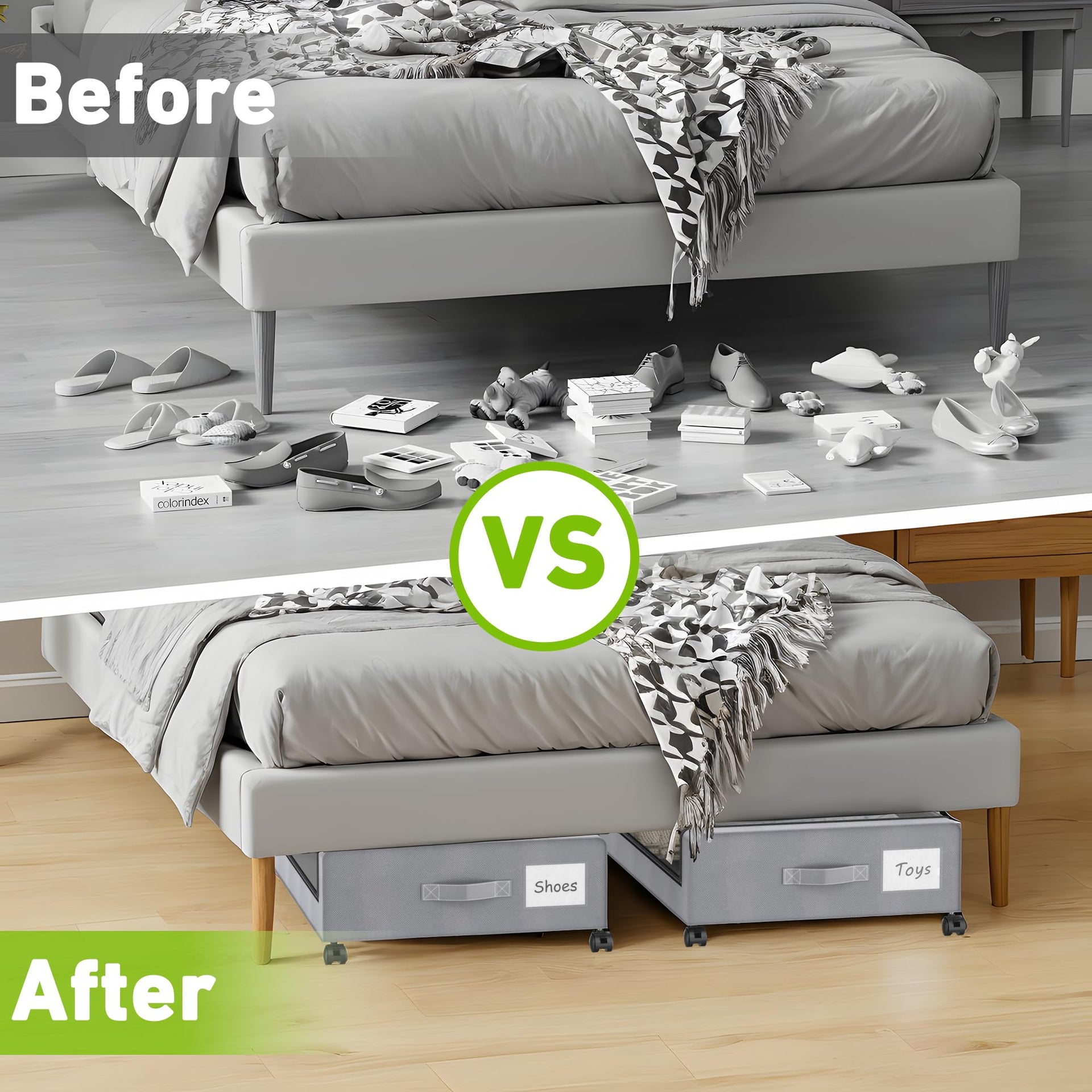 Under Bed Storage with Wheels (4 Count)