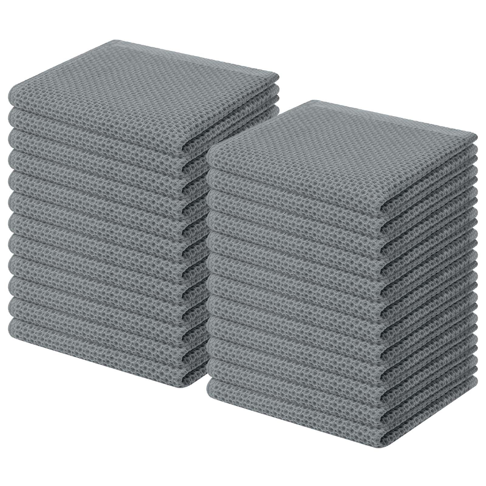 100% Cotton Waffle Weave Kitchen Dish Cloths 24 (24 Count)