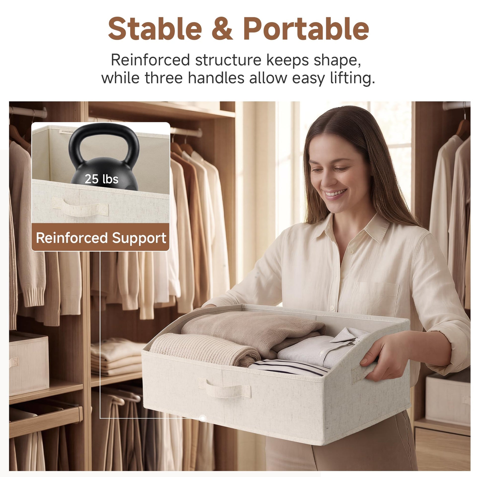 Closet Storage Bins (3 Count)