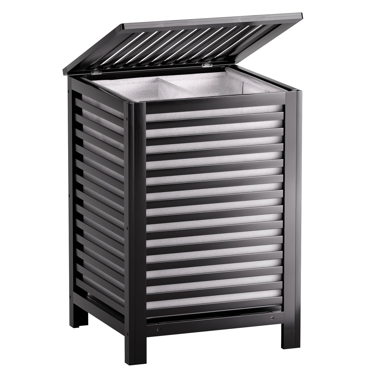 Double Laundry Hamper with Lid