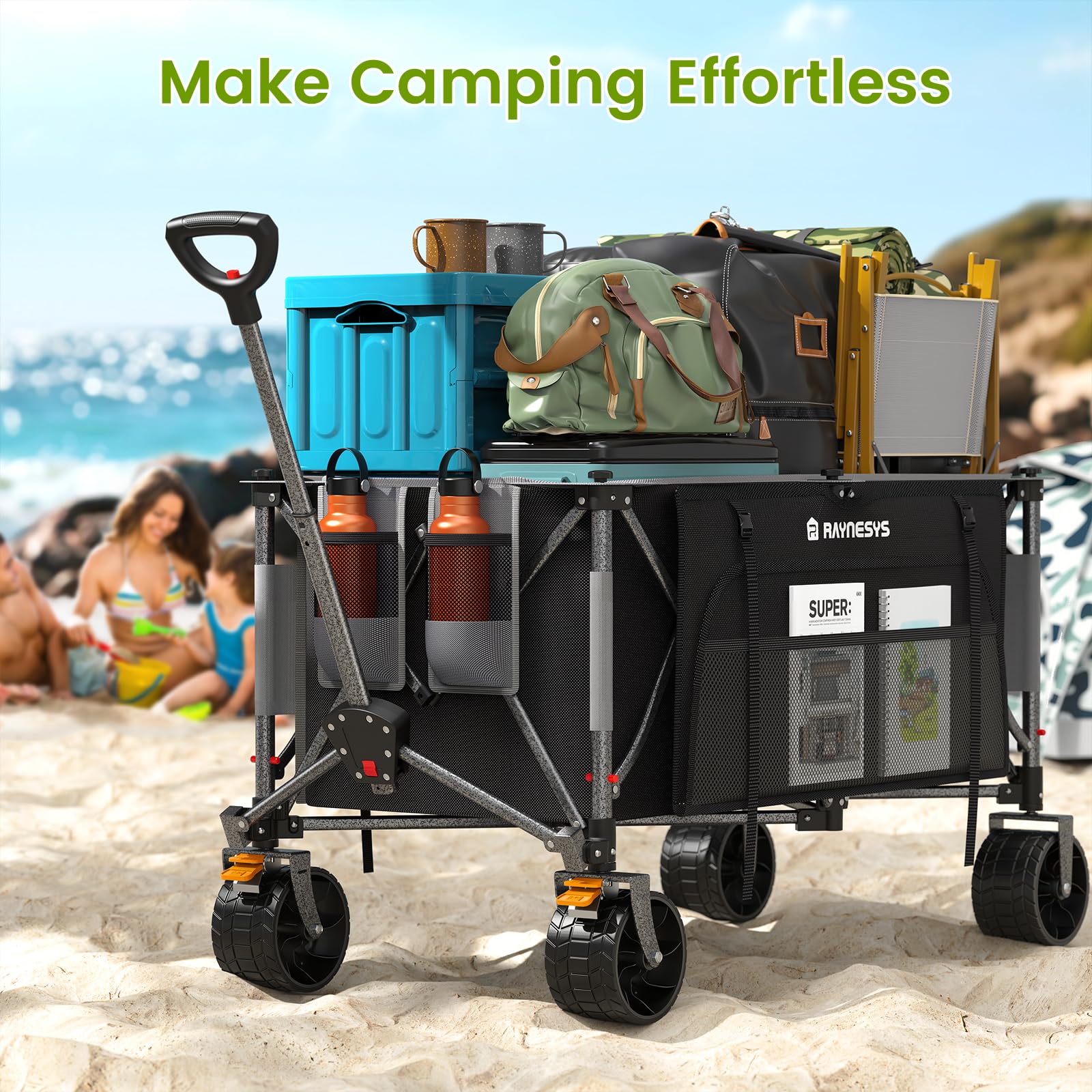 300L Collapsible Wagons Cart with Wheels Foldable