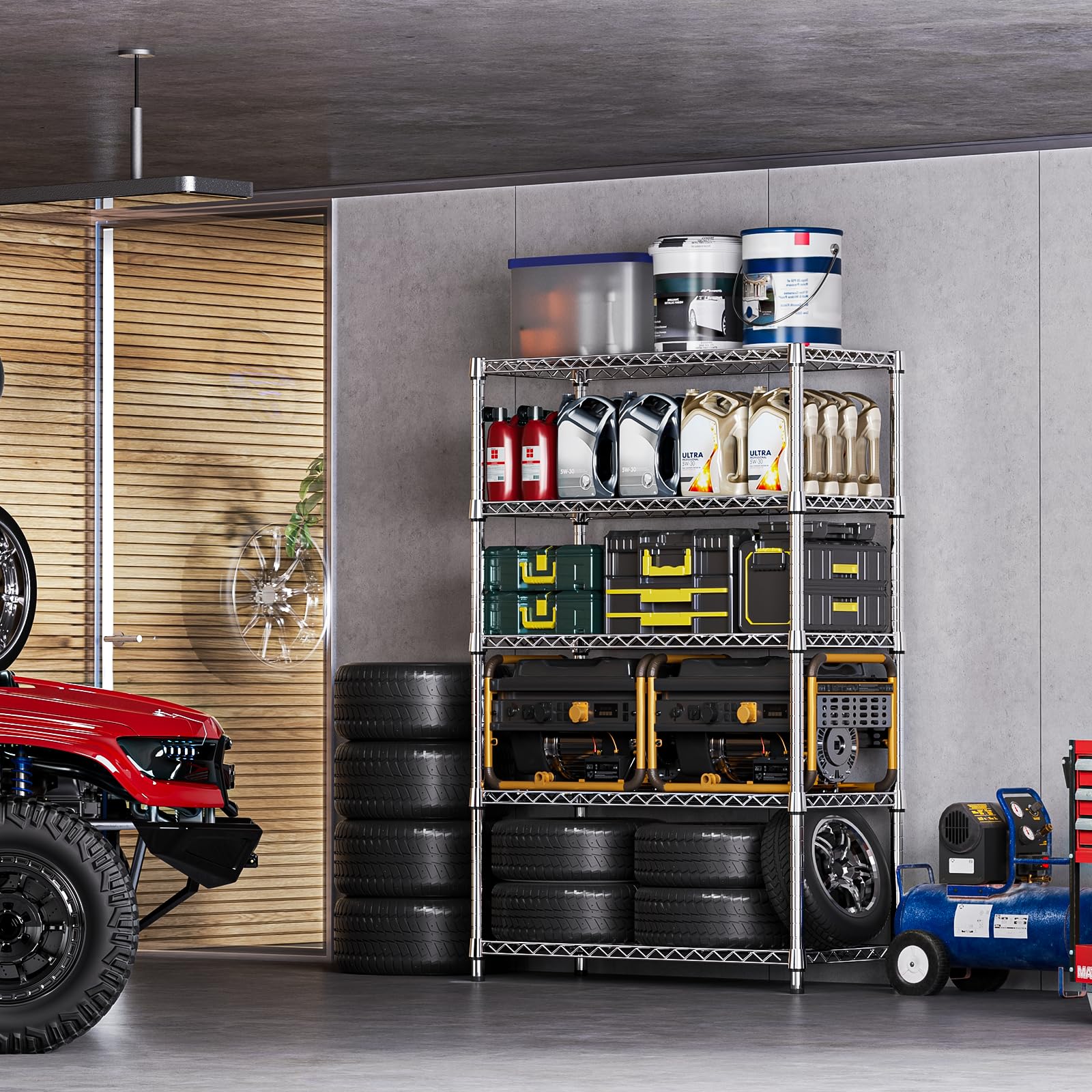 5 Tier Heavy Duty Metal Storage Shelving Unit