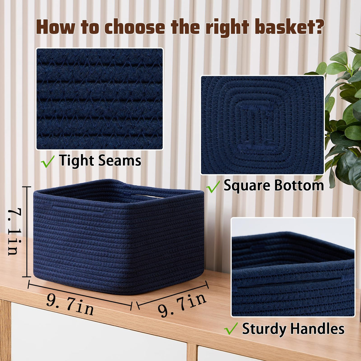 Small Organizing Baskets for Cubes Shelf (3 Count)