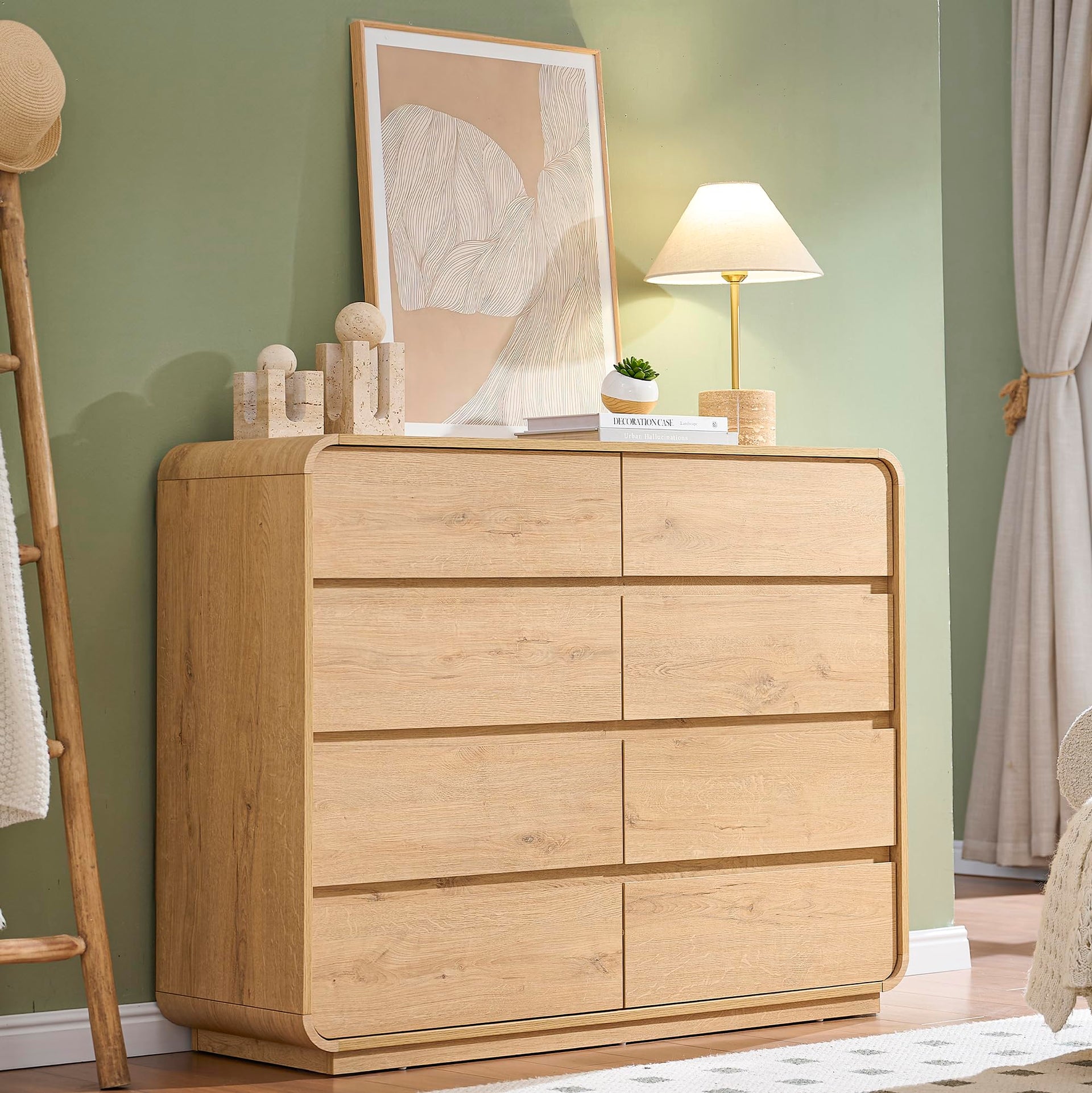 Natural Dresser with 8 Drawers