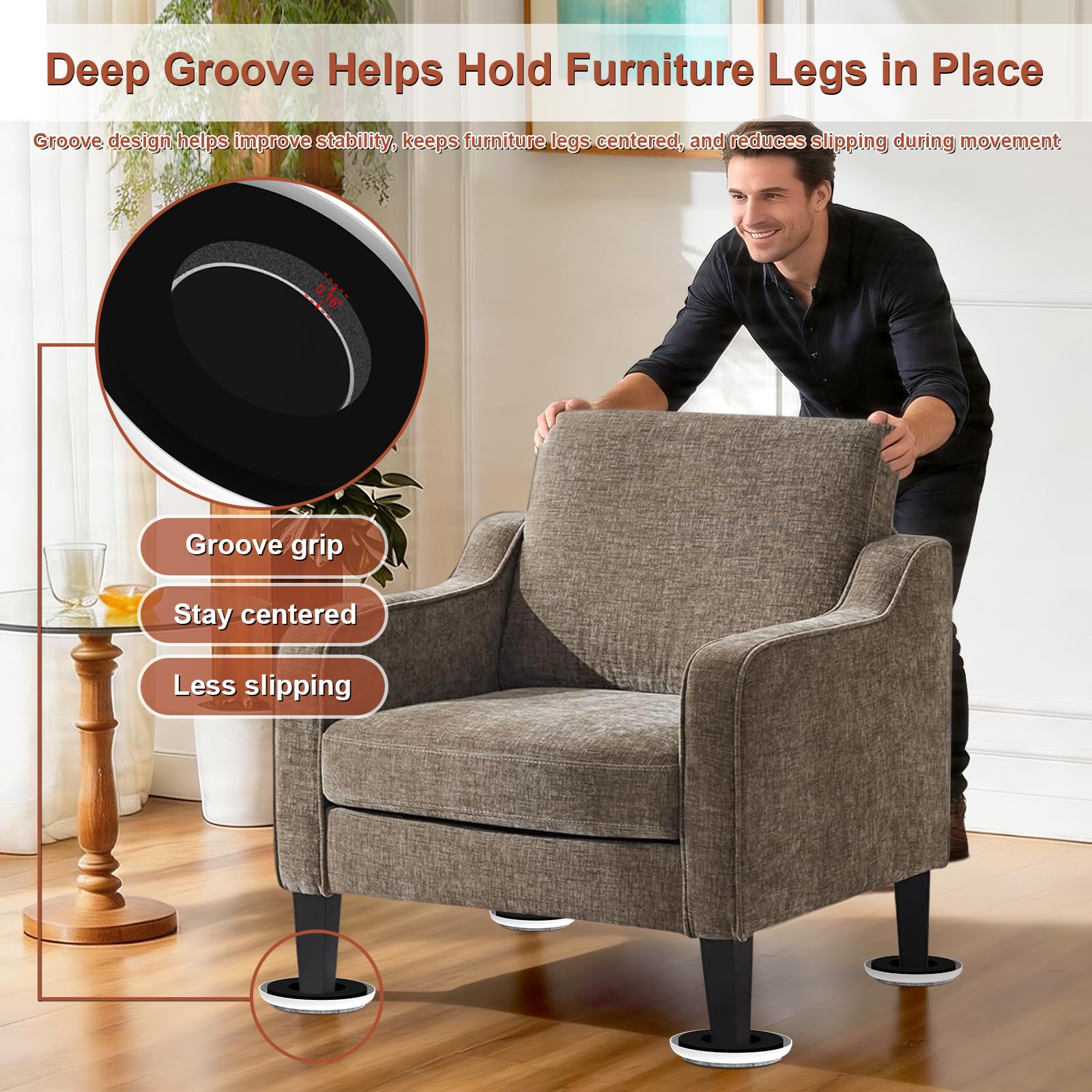 Furniture Sliders for Hardwood Floors (32 Count)