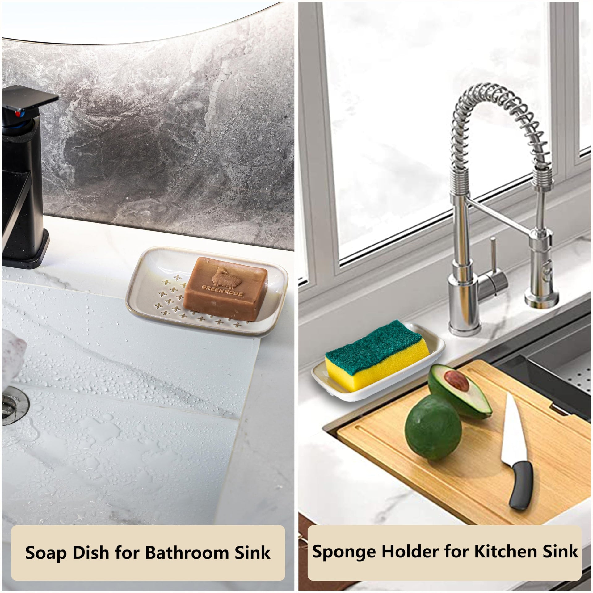 Ceramic Soap Dish for Bar Soap