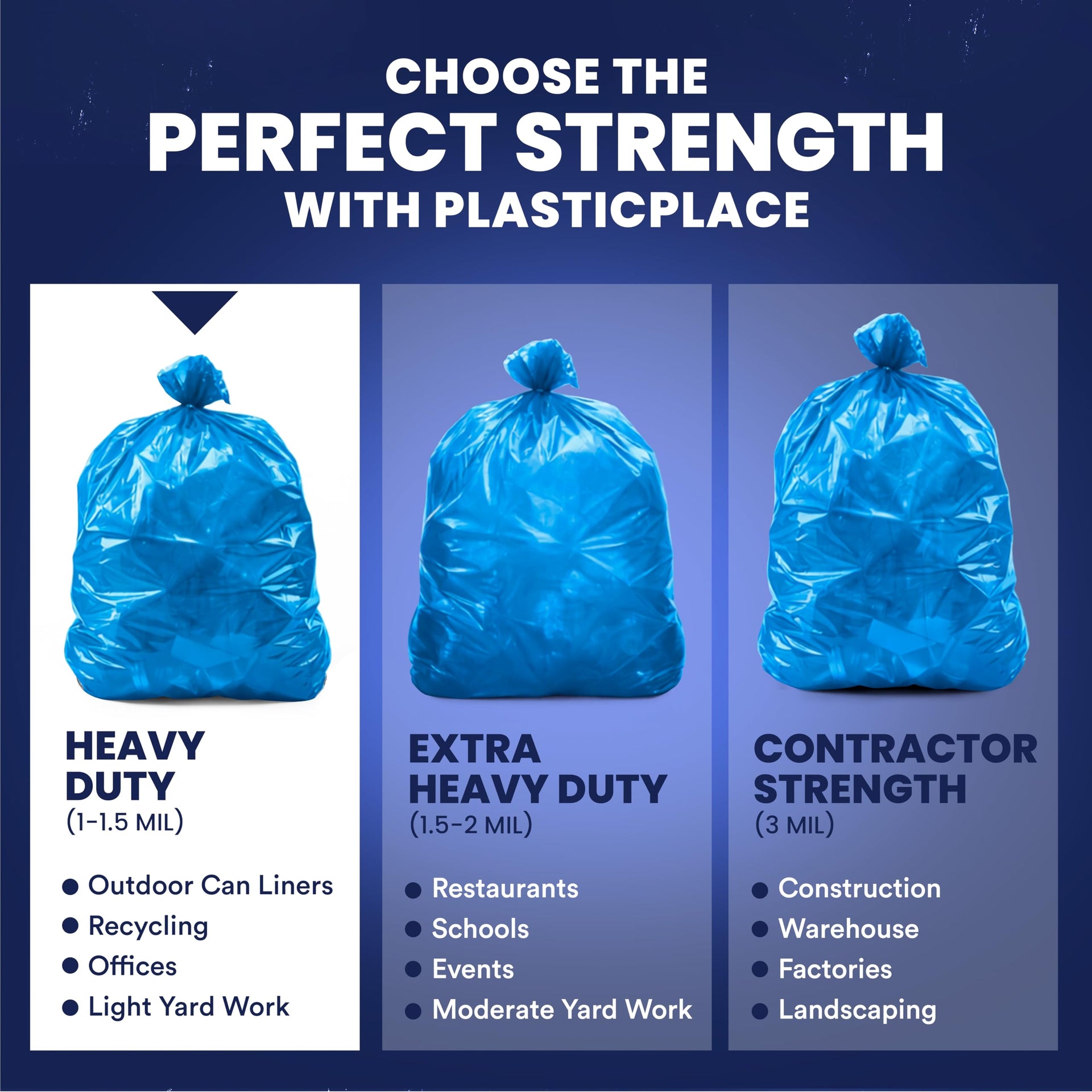 55 Gallon Recycling Bags (100 Count)
