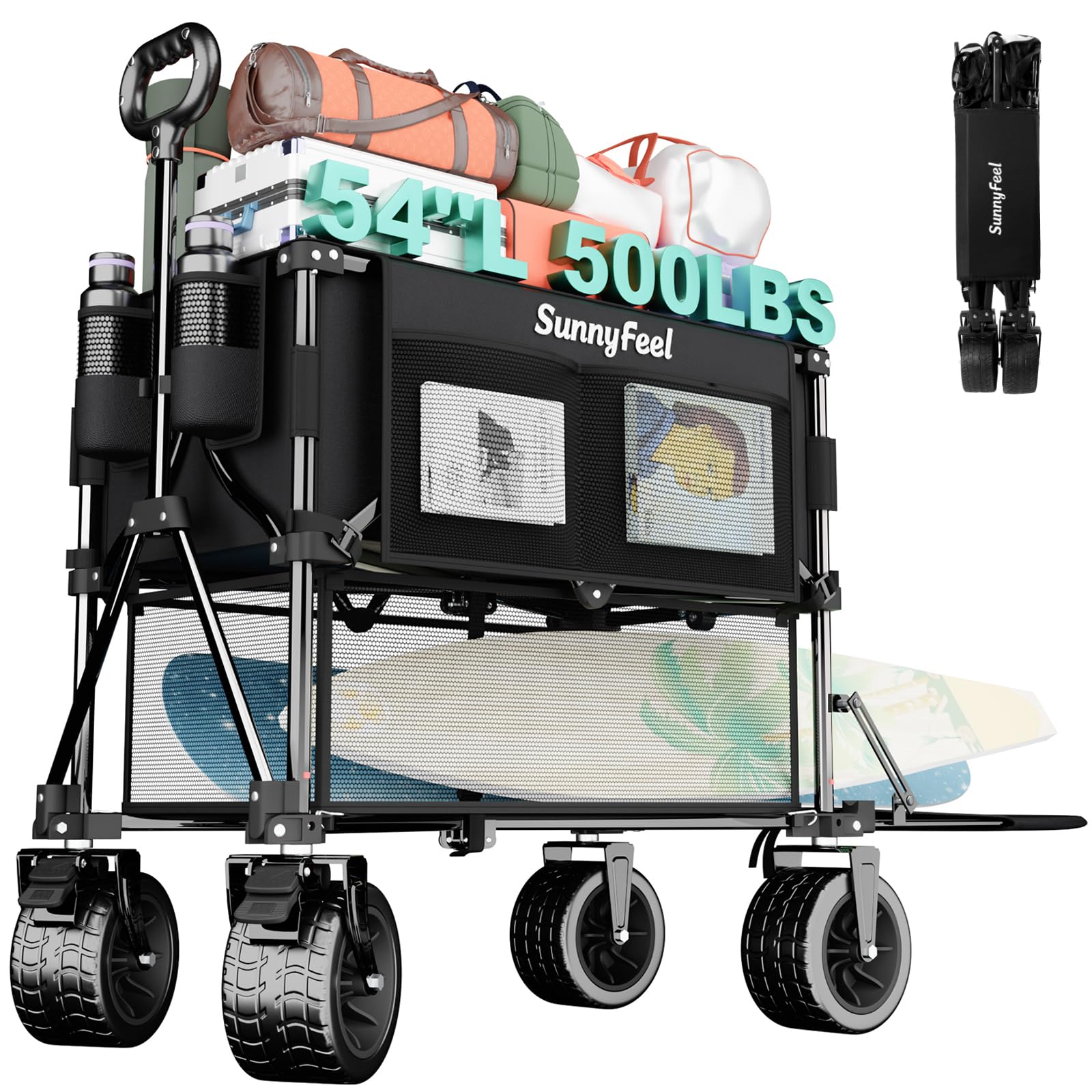 400L Large Capacity Double Decker Wagon