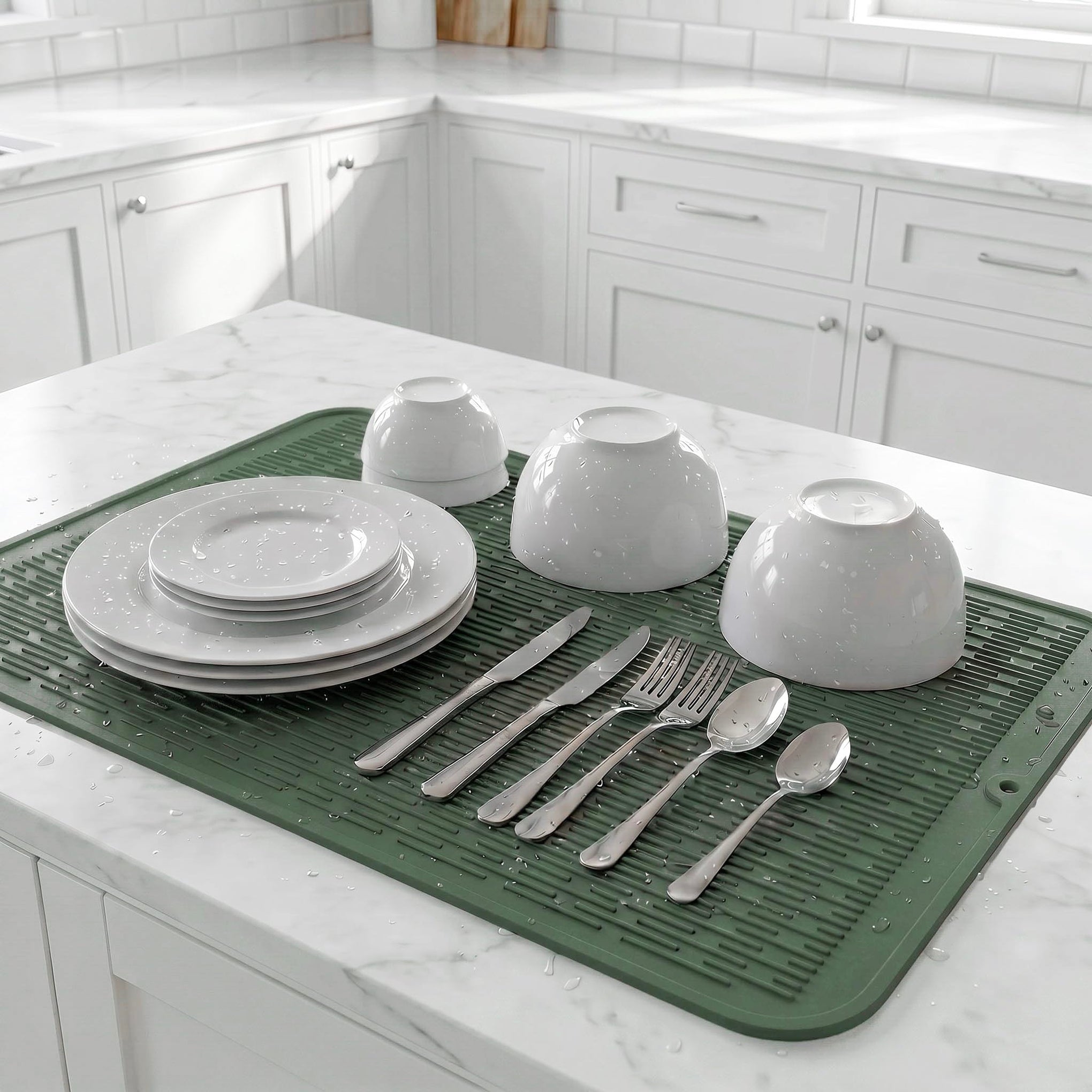 Silicone Dish Drying Mat for Multiple Usage