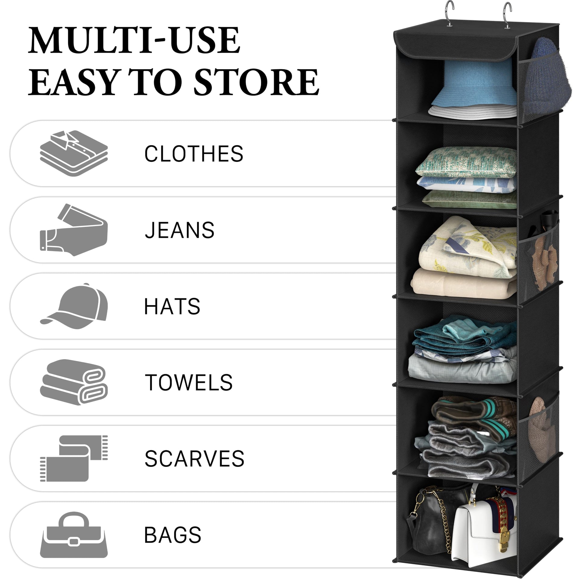 6 Shelf Hanging Closet Organizer (6 Count)