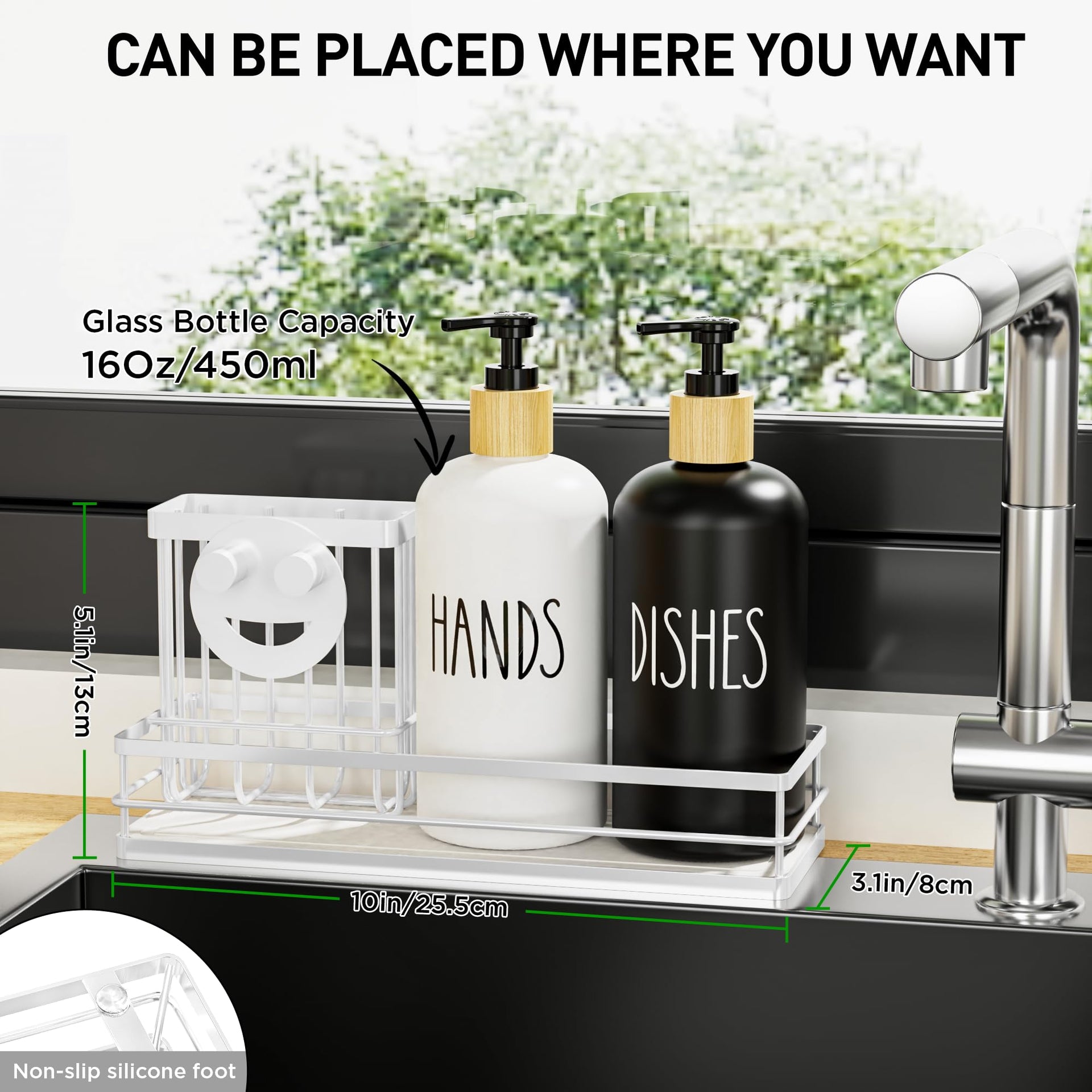 Kitchen Dish Soap Dispenser Set