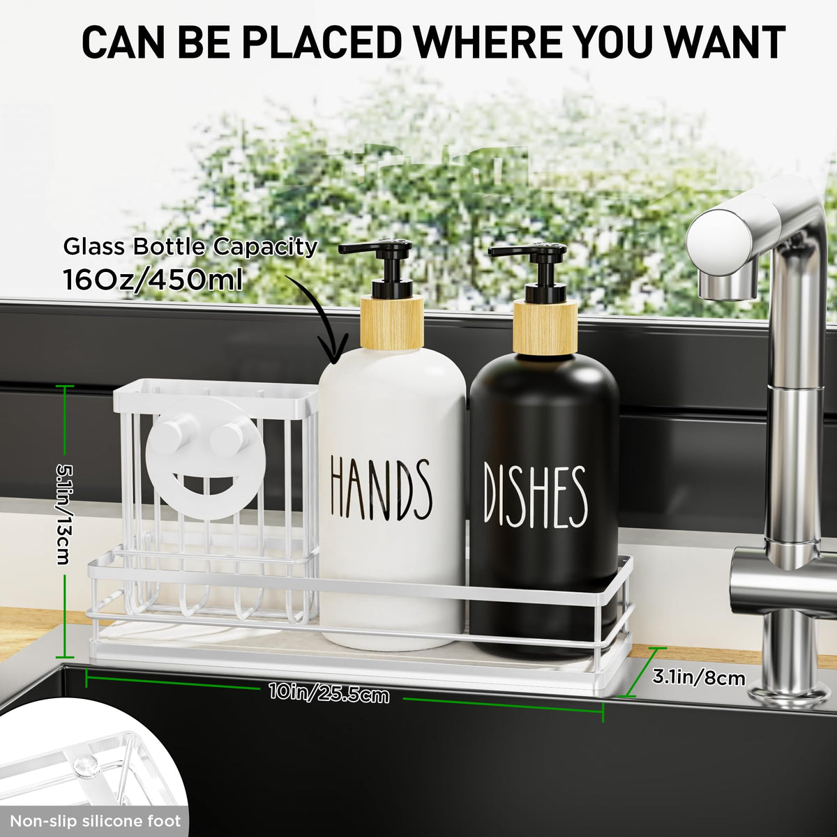 Kitchen Dish Soap Dispenser Set