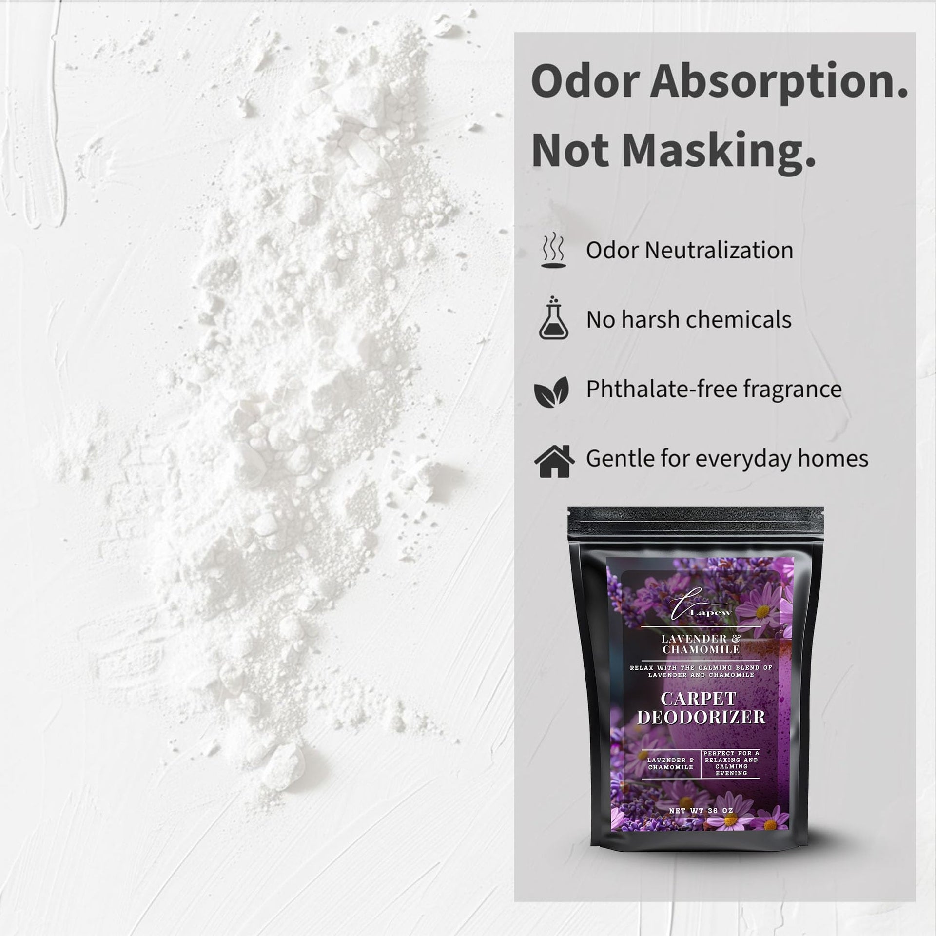 Lavender & Chamomile Carpet Deodorizer Powder (36 Ounce)