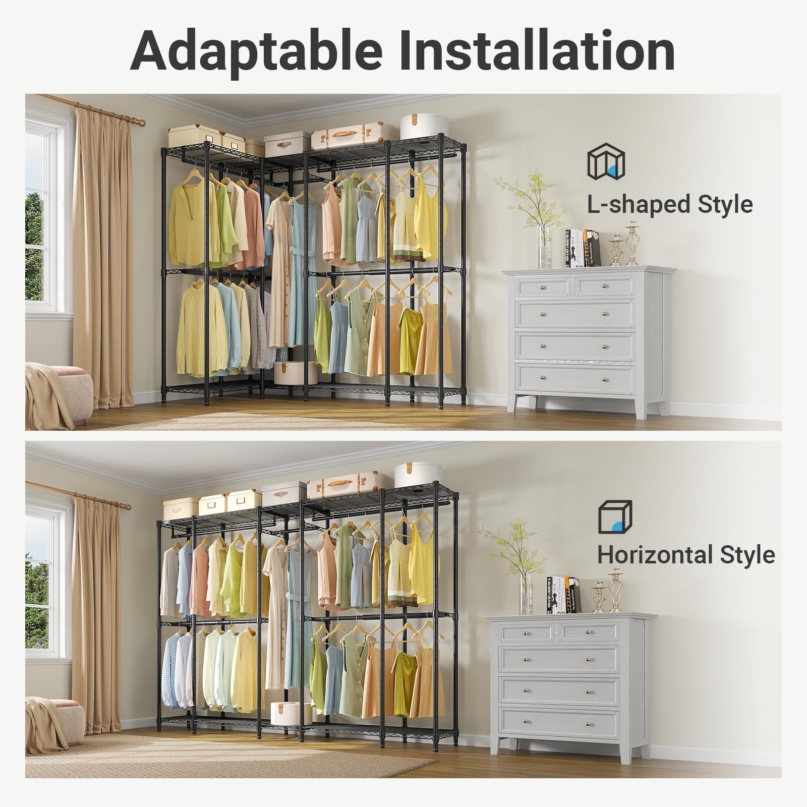 V50 Basic Expandable Clothes Rack