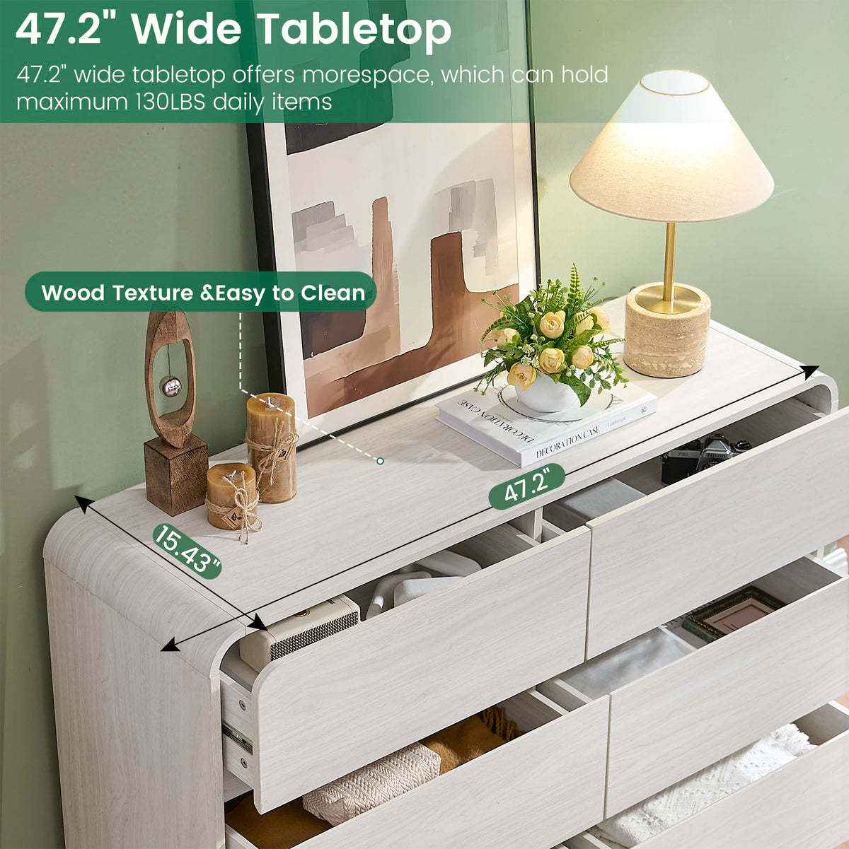 6 Drawer Dresser for Bedroom