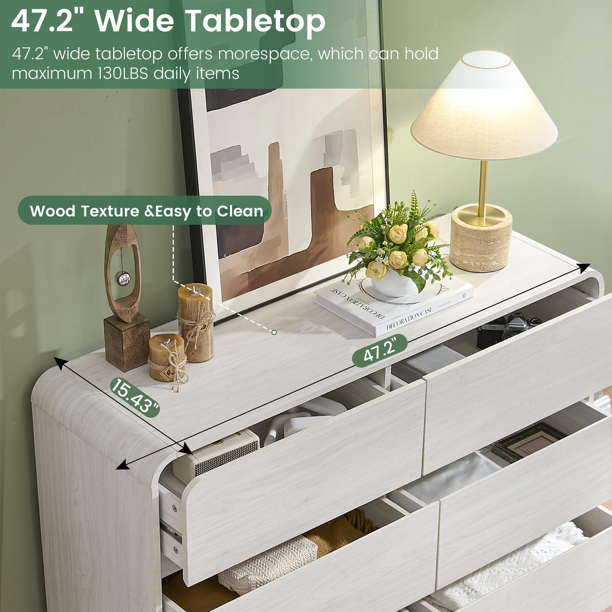 6 Drawer Dresser for Bedroom