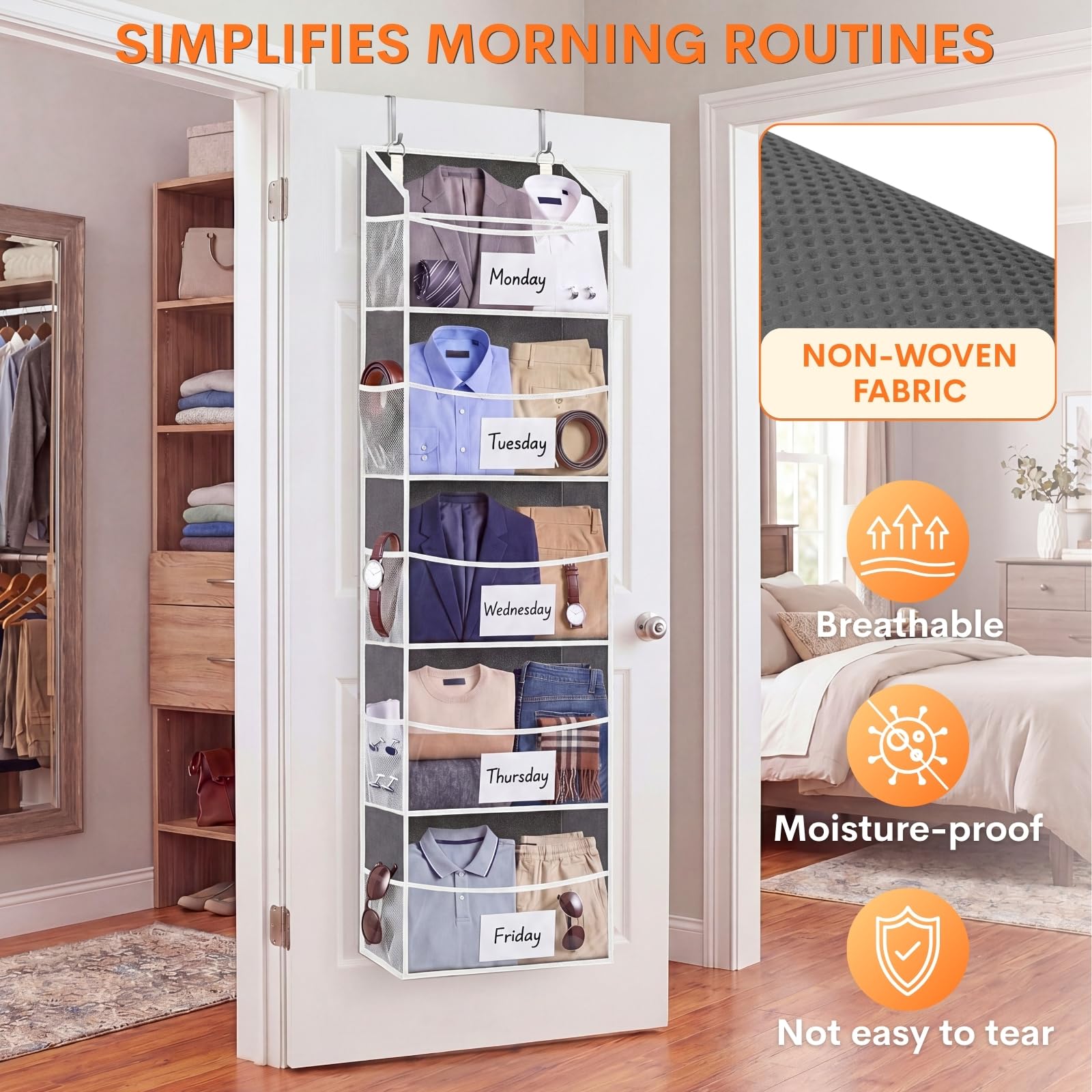 2P 5Tiers Over Door Organizer