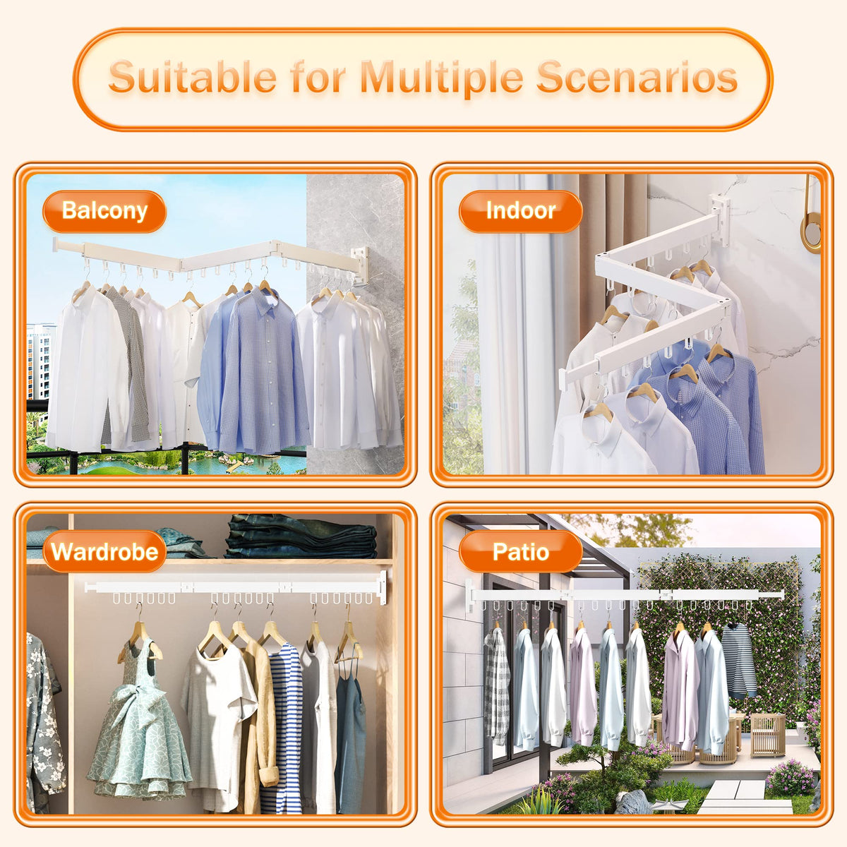 Clothes Drying Rack Wall Mounted