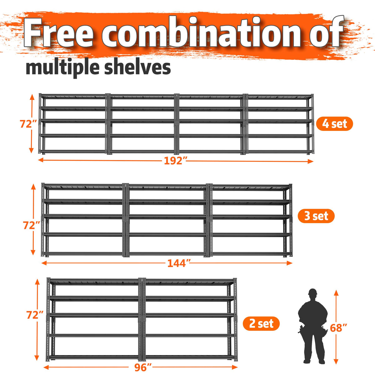Storage Shelves Heavy Duty (3 Count)