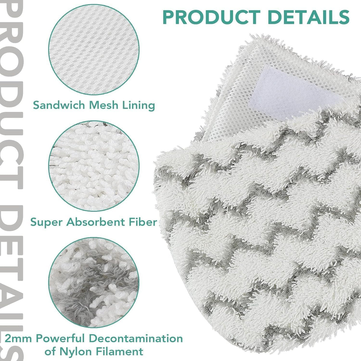 S1000 S2001 Steam Mop Replacement Pads for Shark Steam Mop S1000 S1000A S1000C S1000WM S10001C S1200 & S2001 SteamSpot Steam Mop (12 Count)