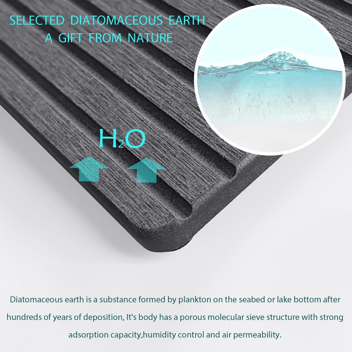 Set of 4 Water Absorbent Diatomite Coasters (4 Count)