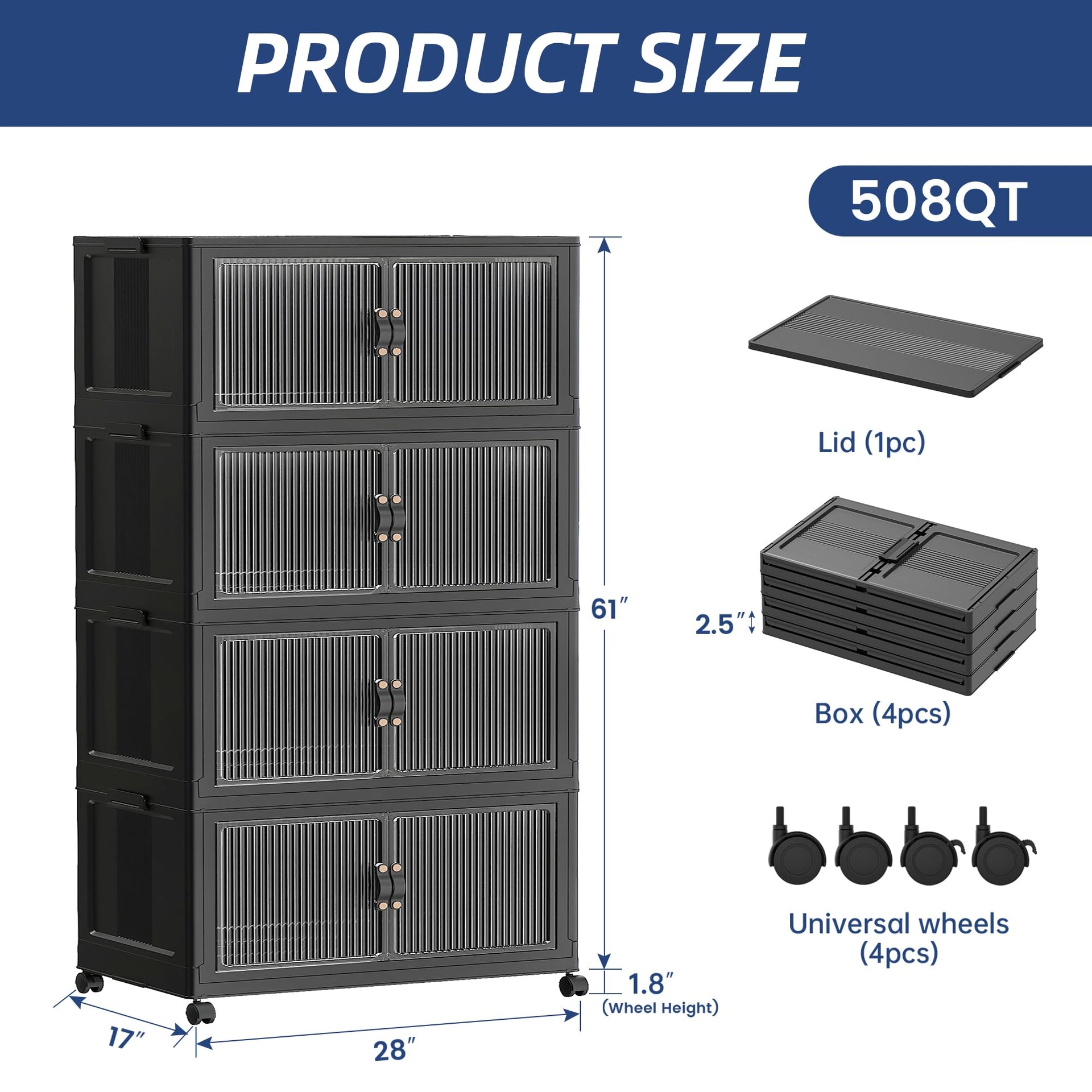 580Qt Stackable Storage Bins
